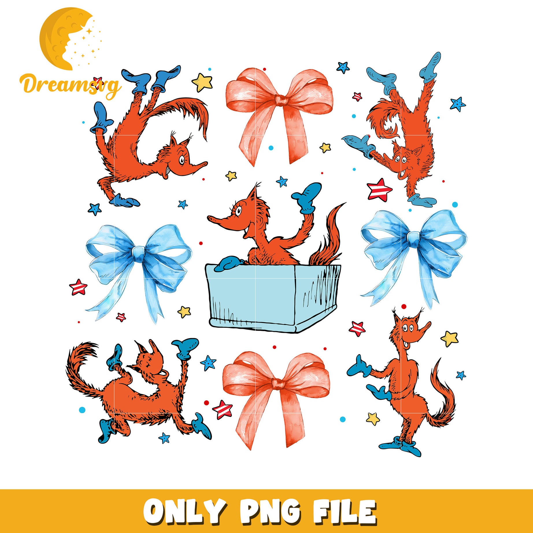 The Cat in the Hat PNG Clipart Set