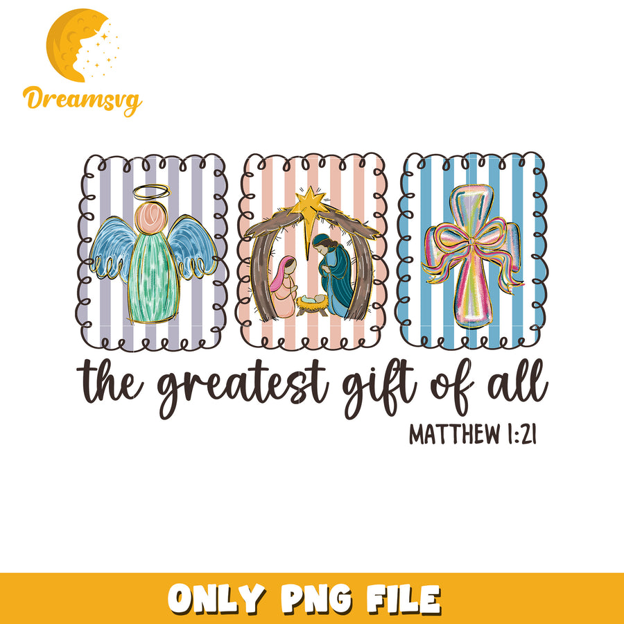 The Greatest Gift of all png, festive disney png, winter wonderland png