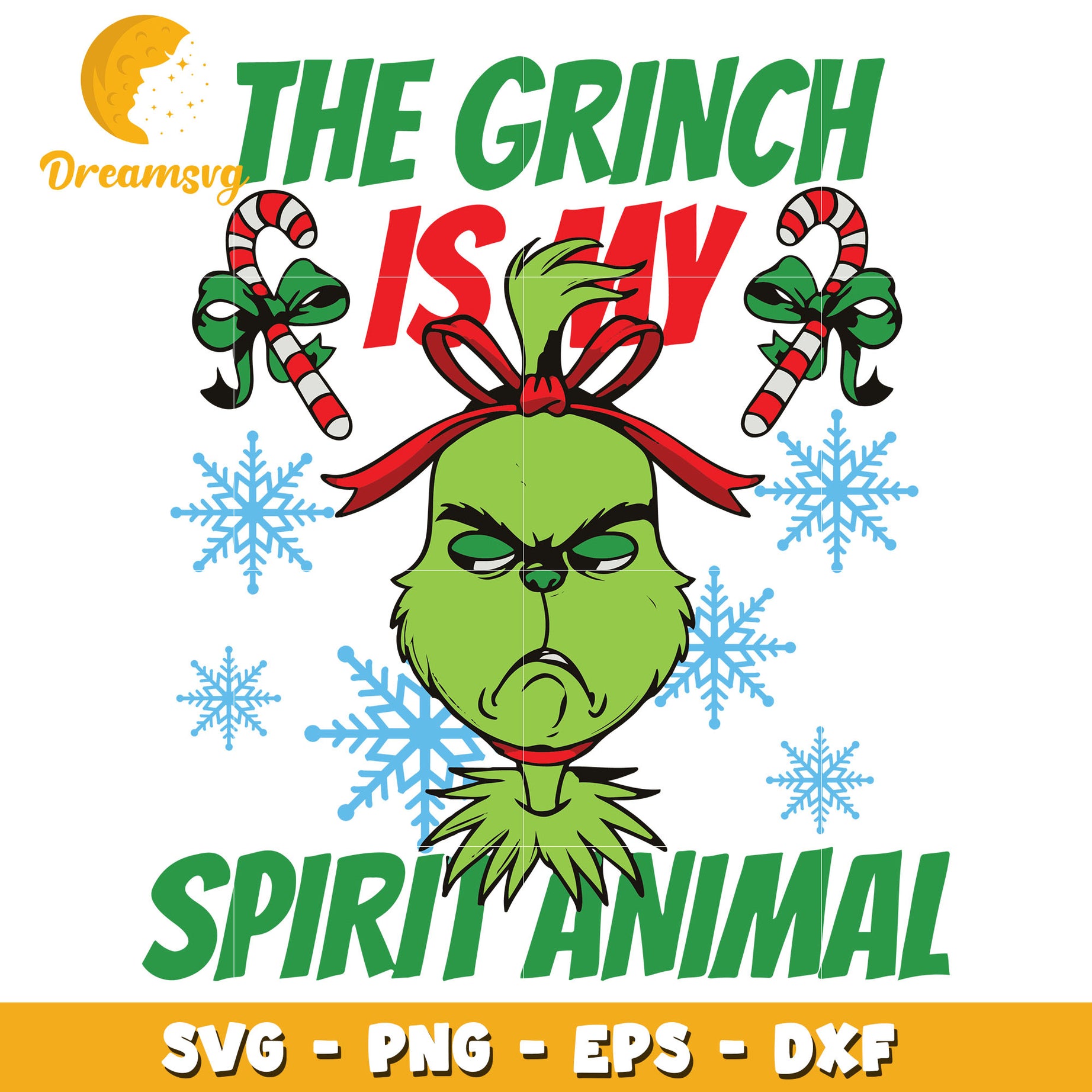 The Grinch is my spirit animal svg, spirit animal svg, christmas svg