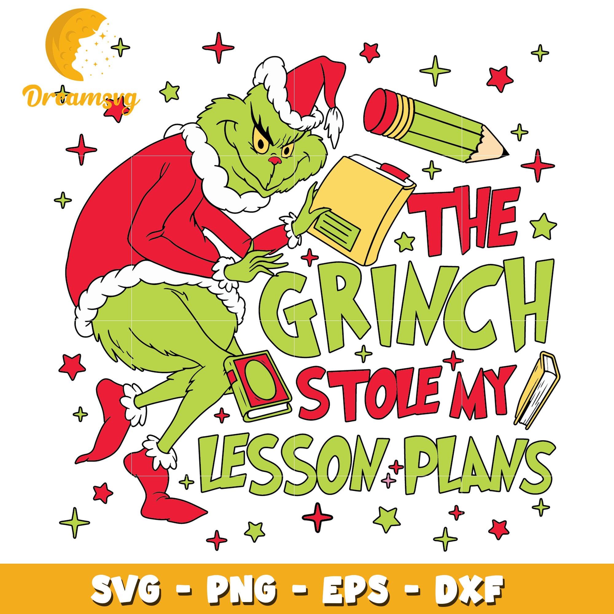 The Grinch stole my lesson plans svg, Grinch svg, christmas svg