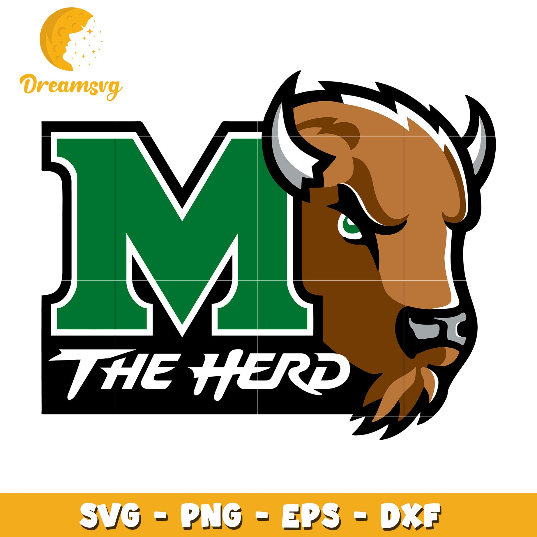 The Herd Bison SVG PNG EPS DXF