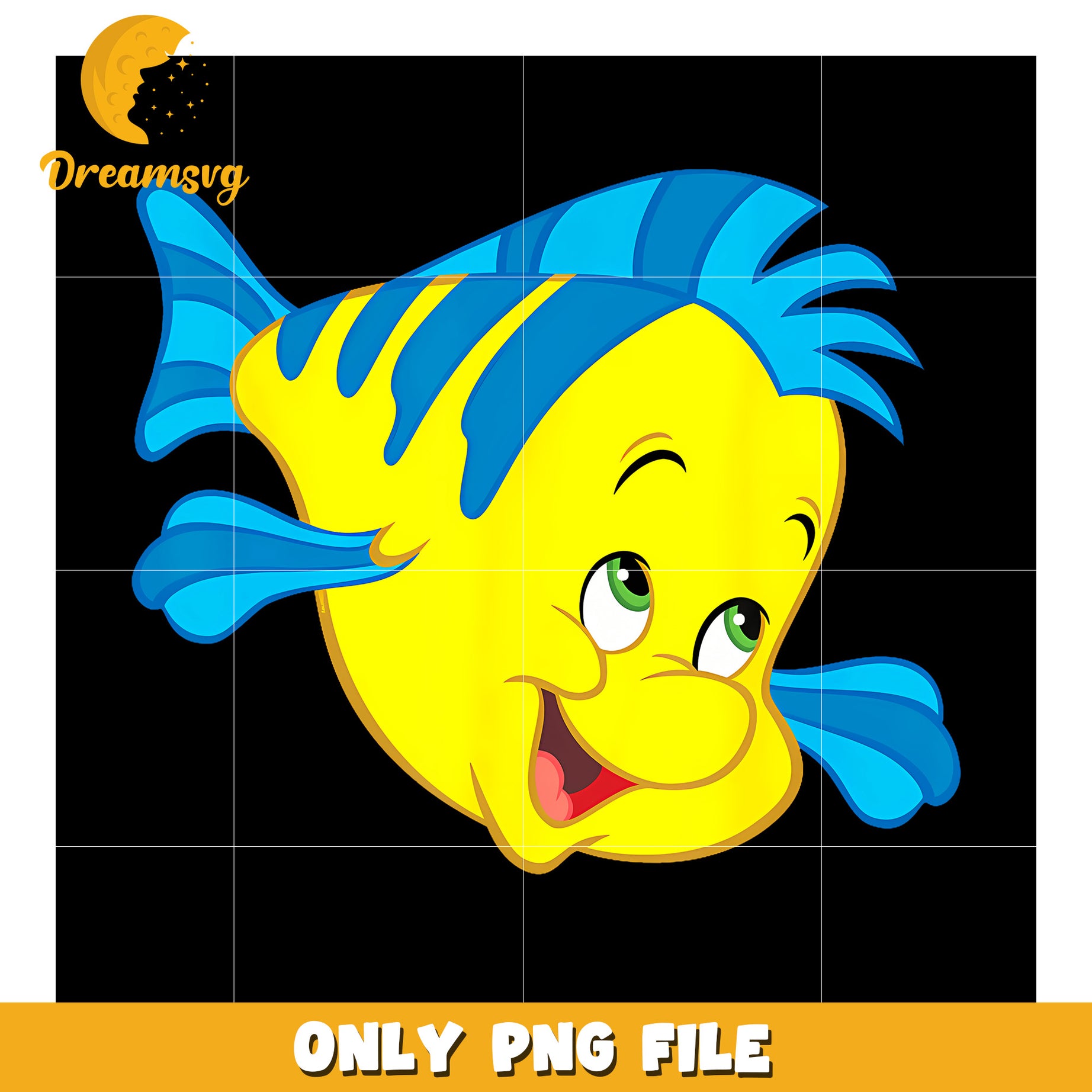 The Little Mermaid Flounder png, christmas png, happy christmas png