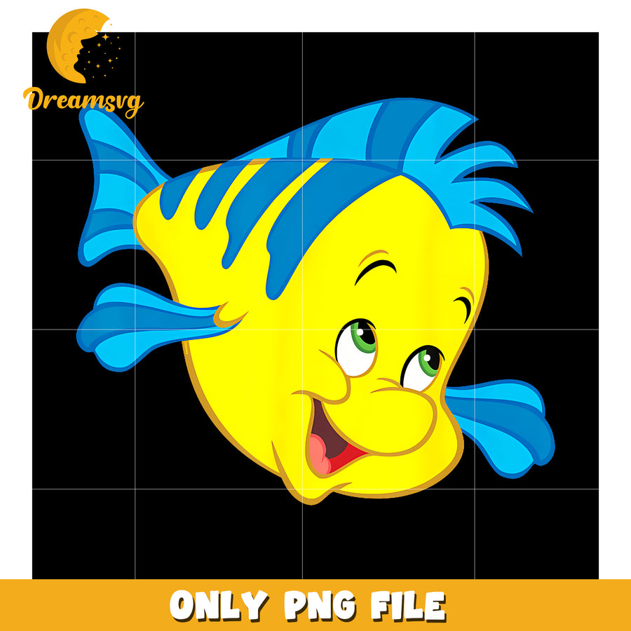 The Little Mermaid Flounder png, christmas png, happy christmas png