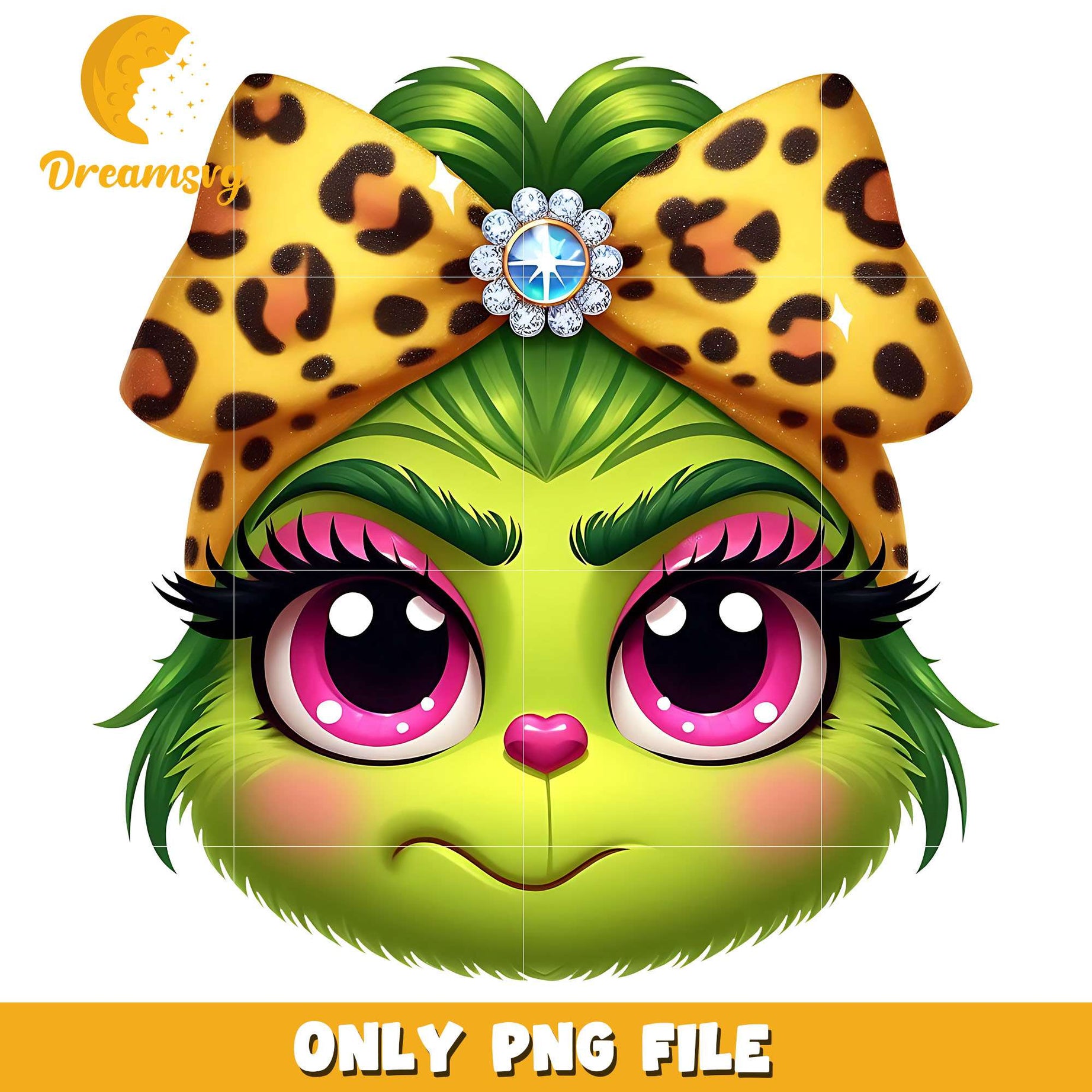 The grinch and yellow bow png, grinch png, christmas png