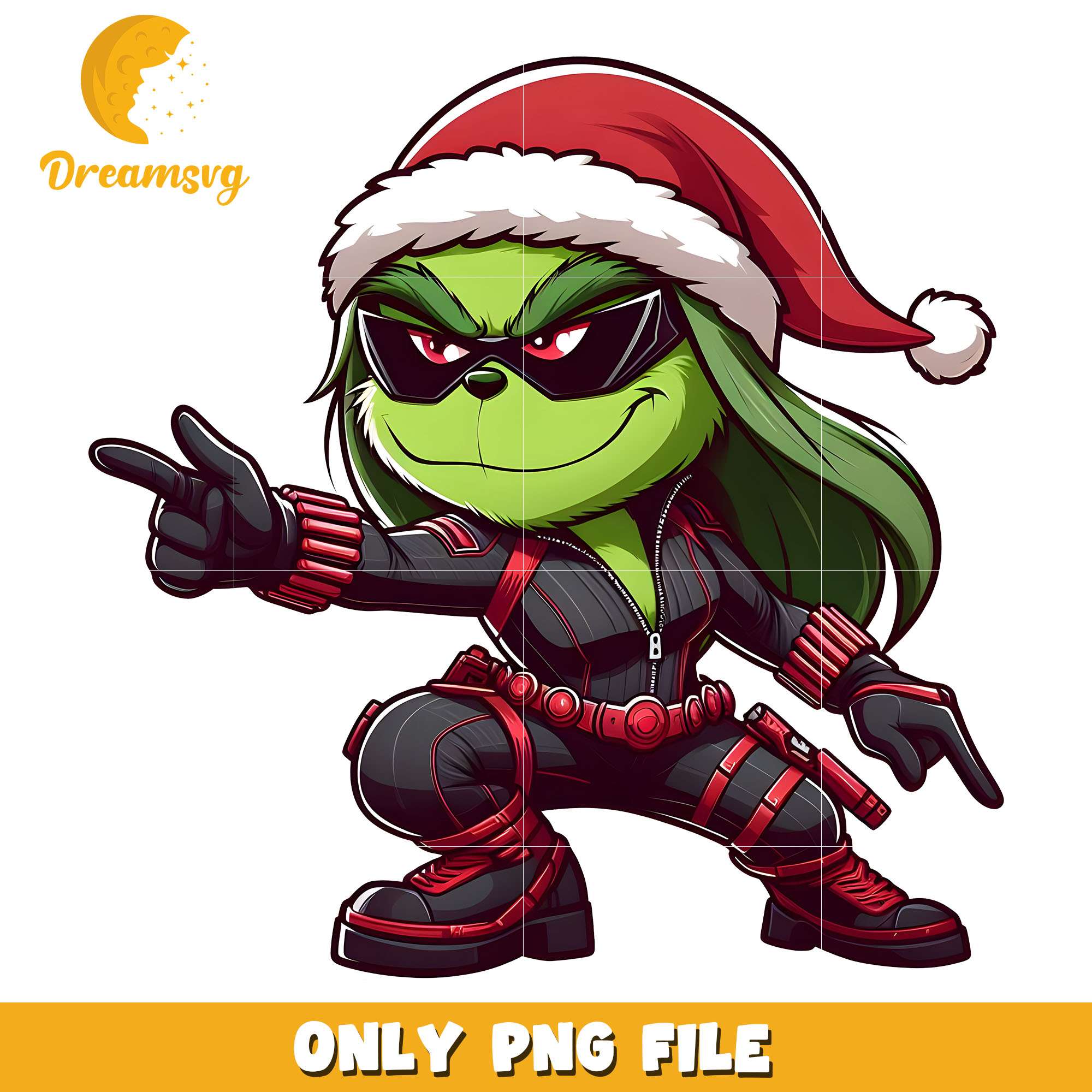 The grinch avengers black widow png, avengers png, christmas png
