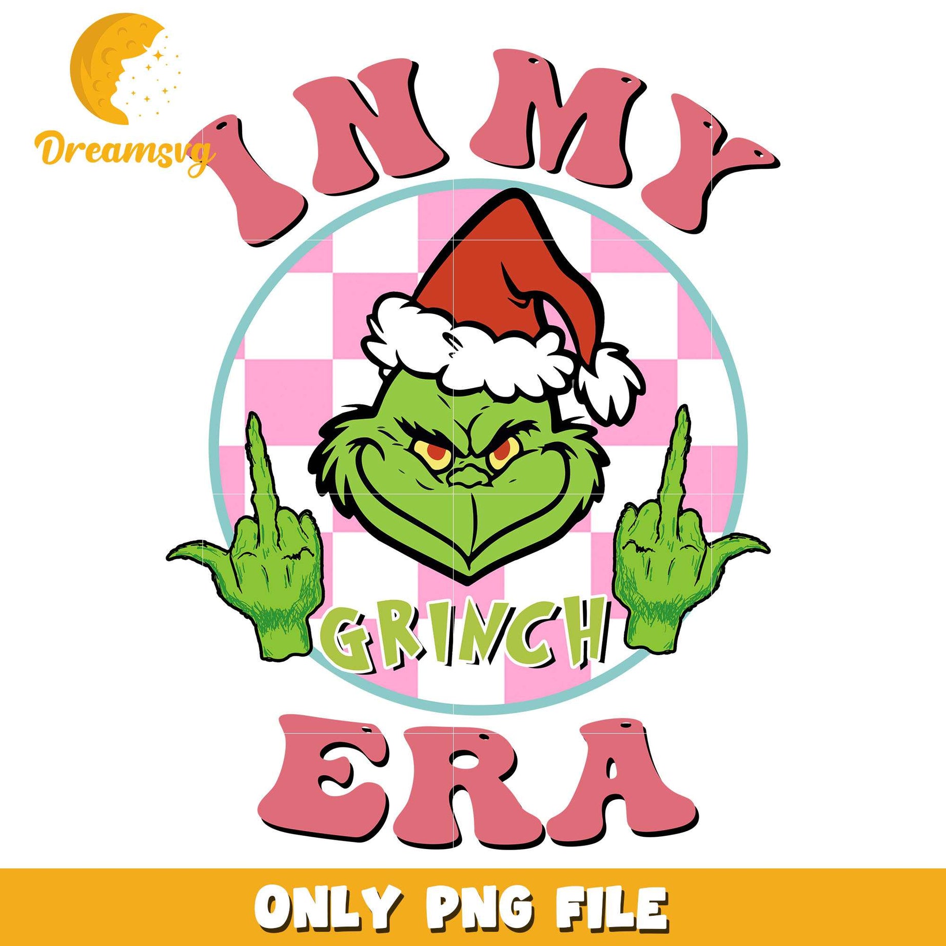 The grinch in my era santa claus png, grinch png, christmas png