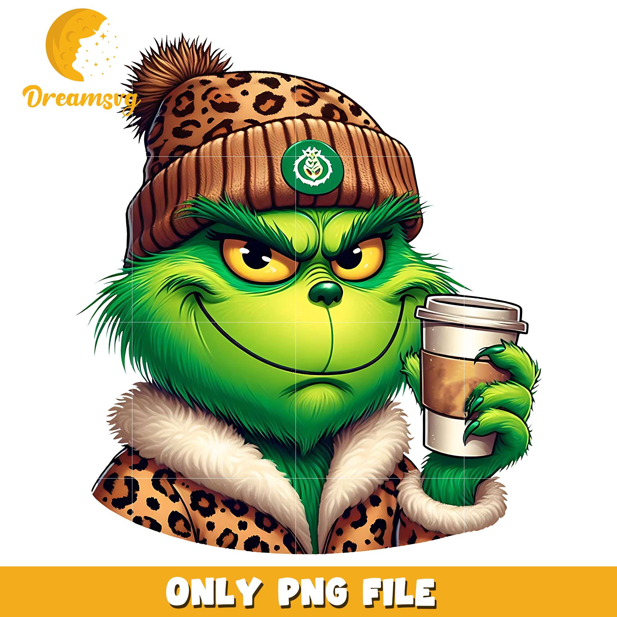 The grinch love coffee png, grinch png, christmas png