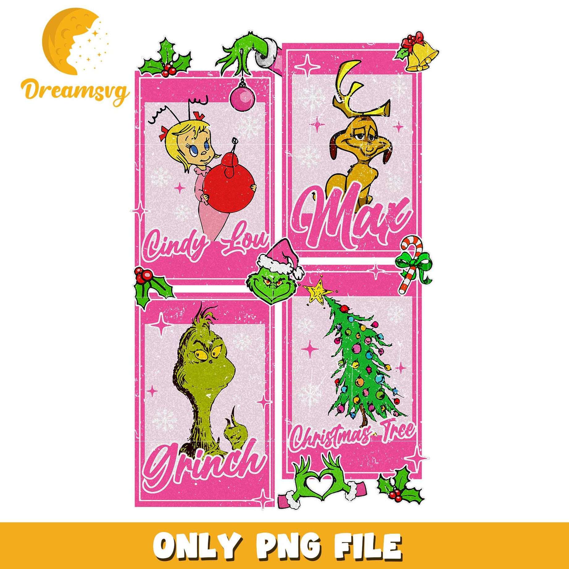 The grinch pink character png, dr seuss png, christmas png
