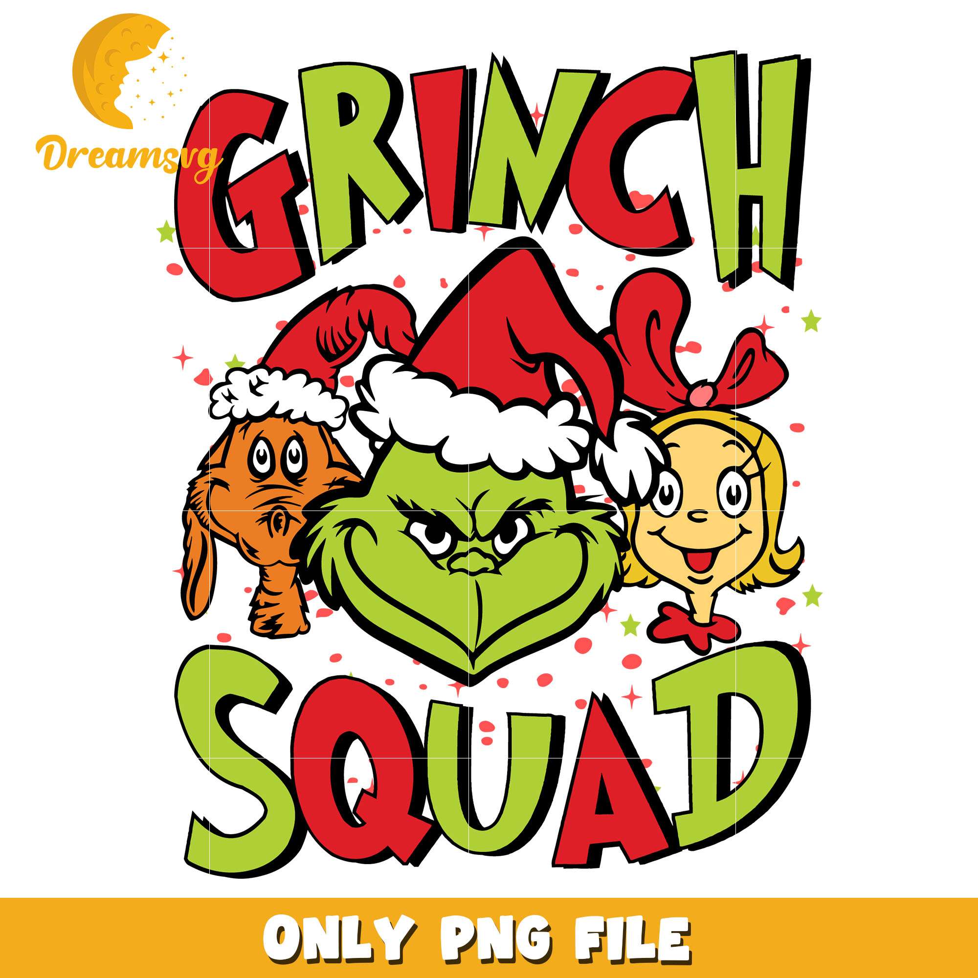 The grinch squad christmas png, grinch png, christmas png