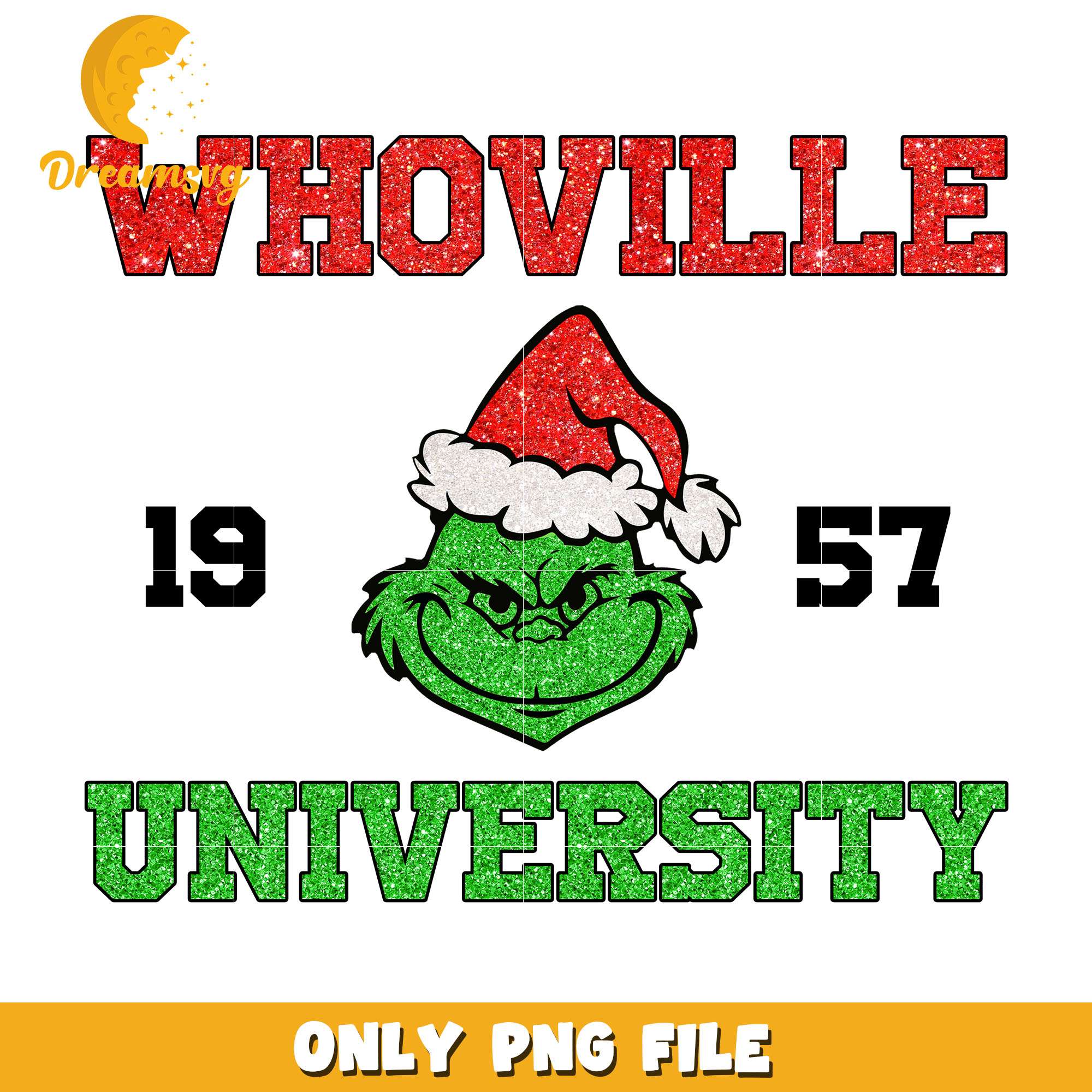 The grinch whoville university 1957 co png, grinch png, christmas png
