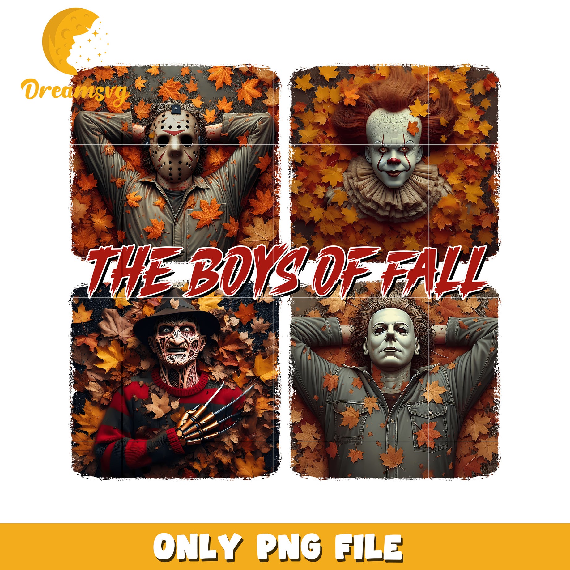 The boys of fall killers png, halloween town png, happy design png