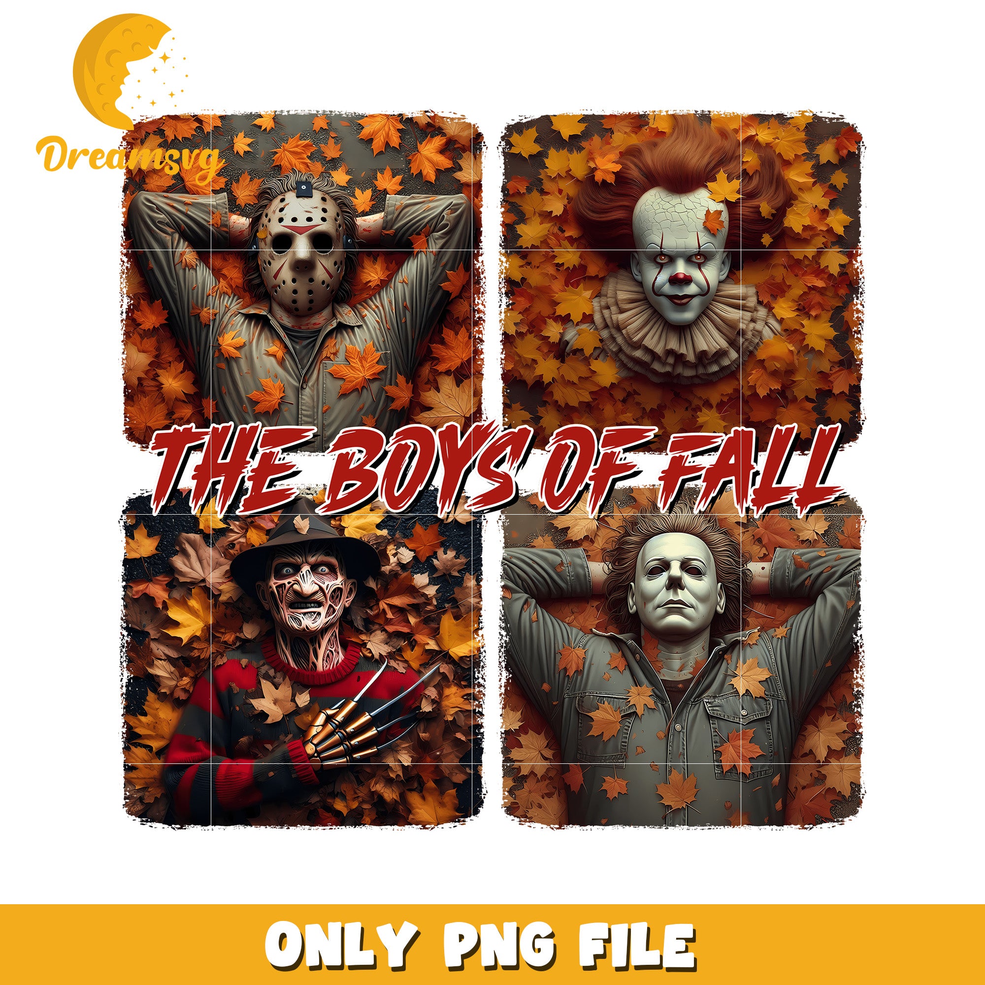The boys of fall killers png, halloween town png, happy design png