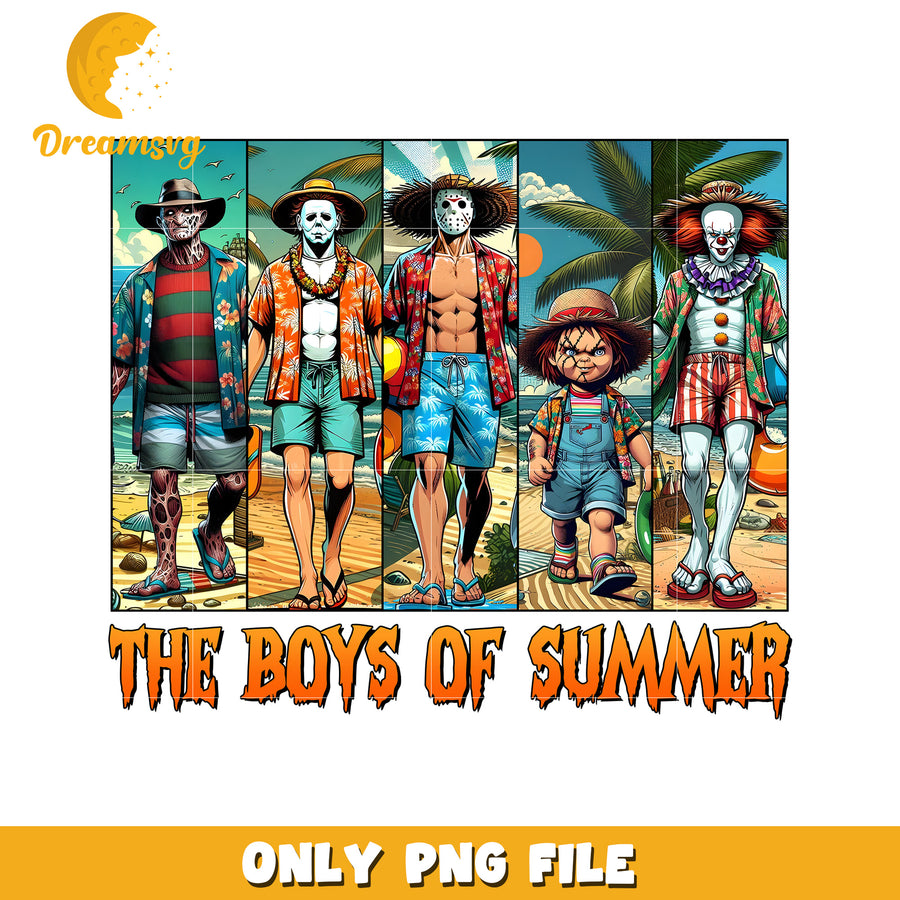 The boys of summer png, summer time vibes png, killer horror png