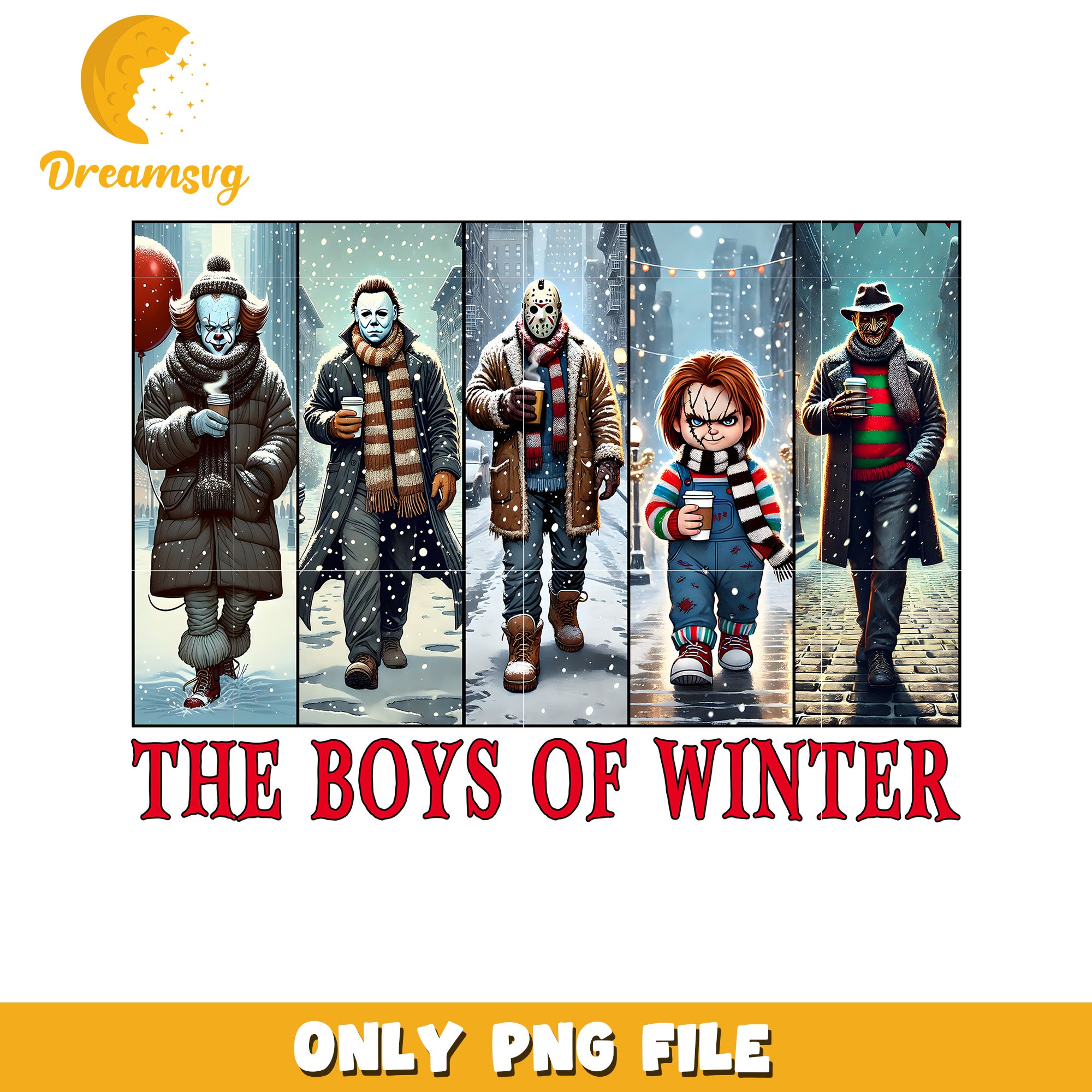 The boys of winter png, white christmas png, grinch face png