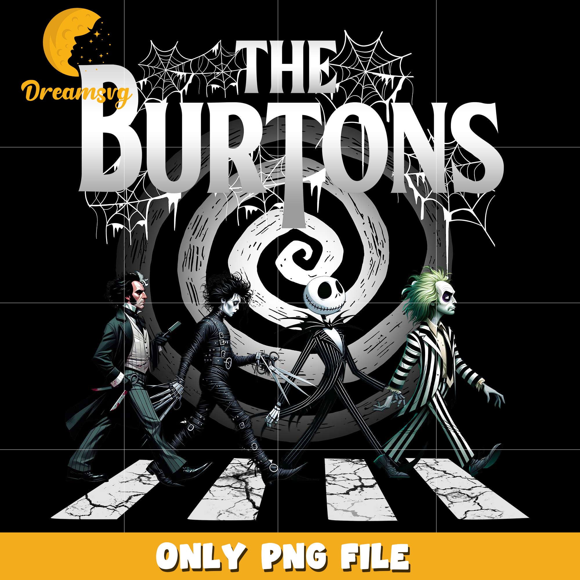 The burtons grey text png, halloween decor​ png, halloween background​​ png