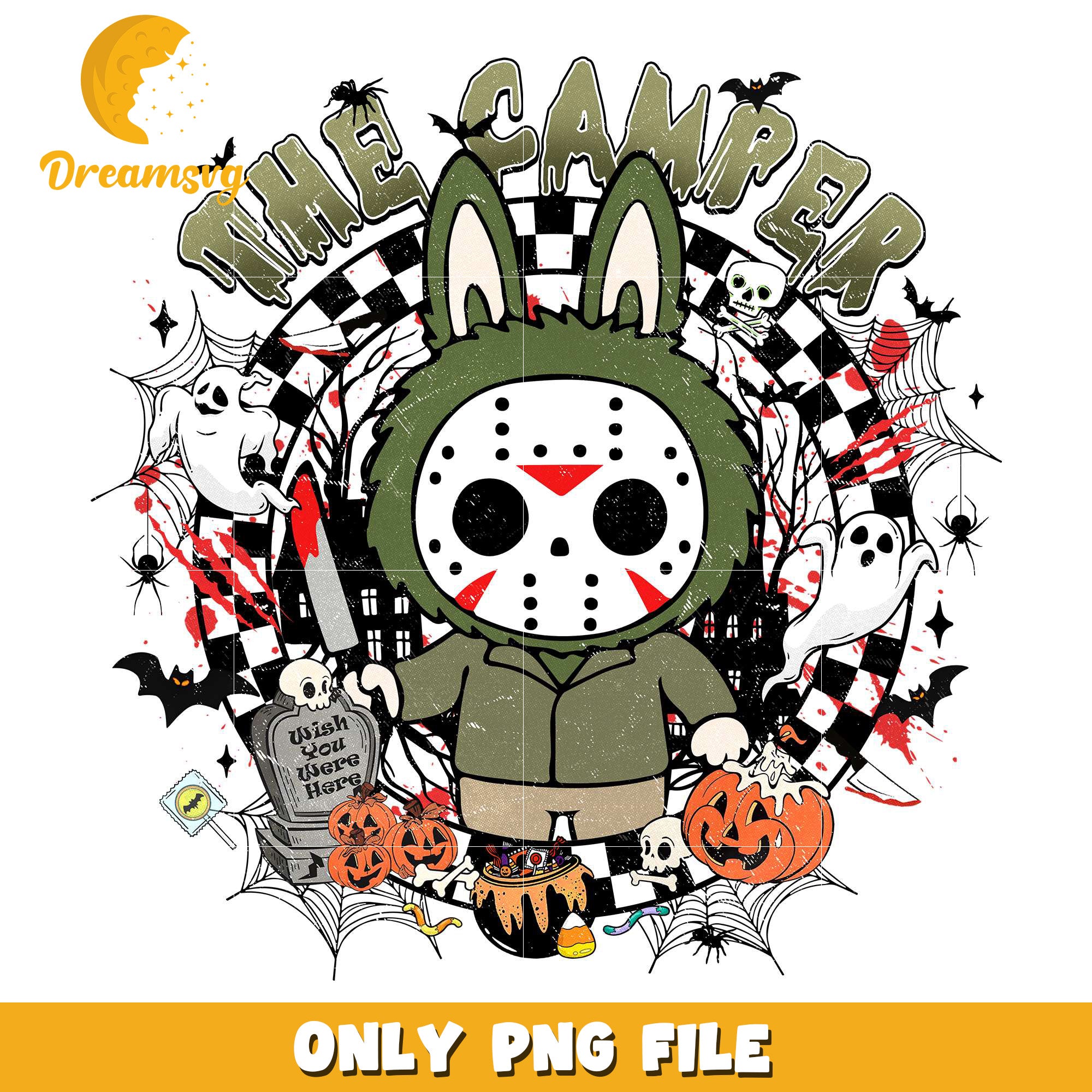 The camper labubu png, happy halloween​​​ png, halloween toys​ png