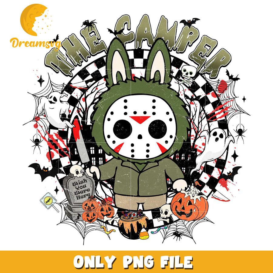 The camper labubu png, happy halloween​​​ png, halloween toys​ png