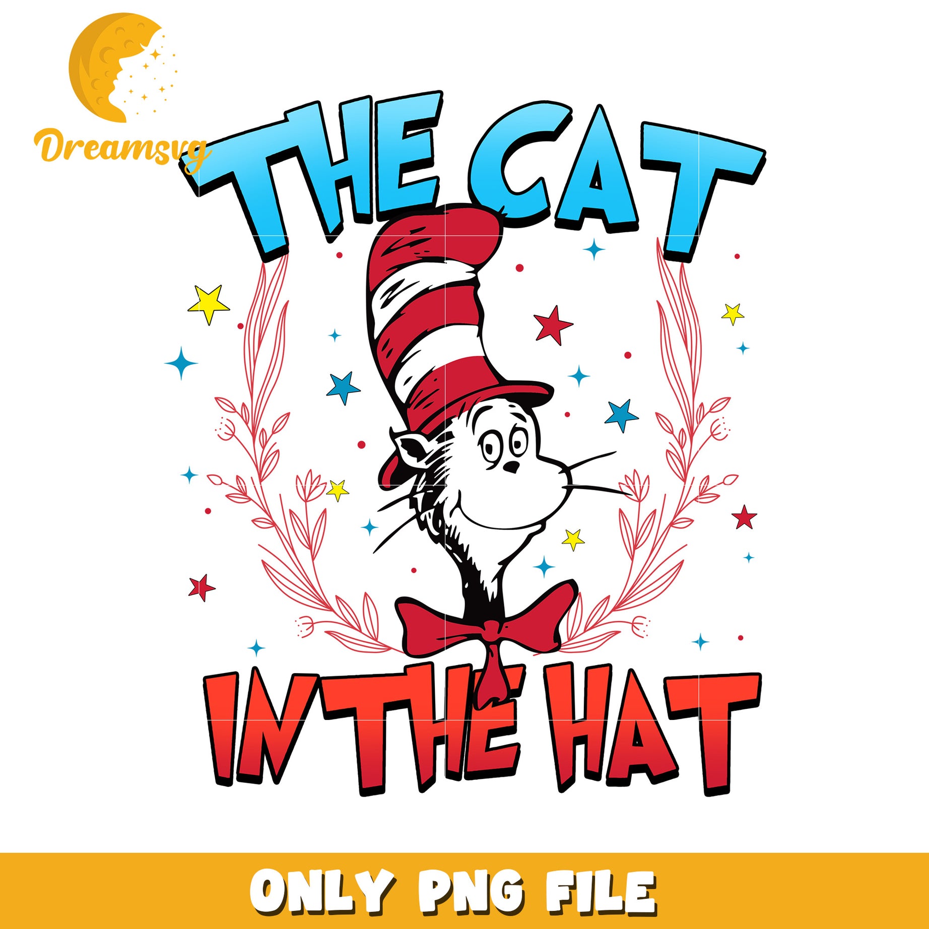 The cat in the hat face png, dr seuss characters png, the cat png