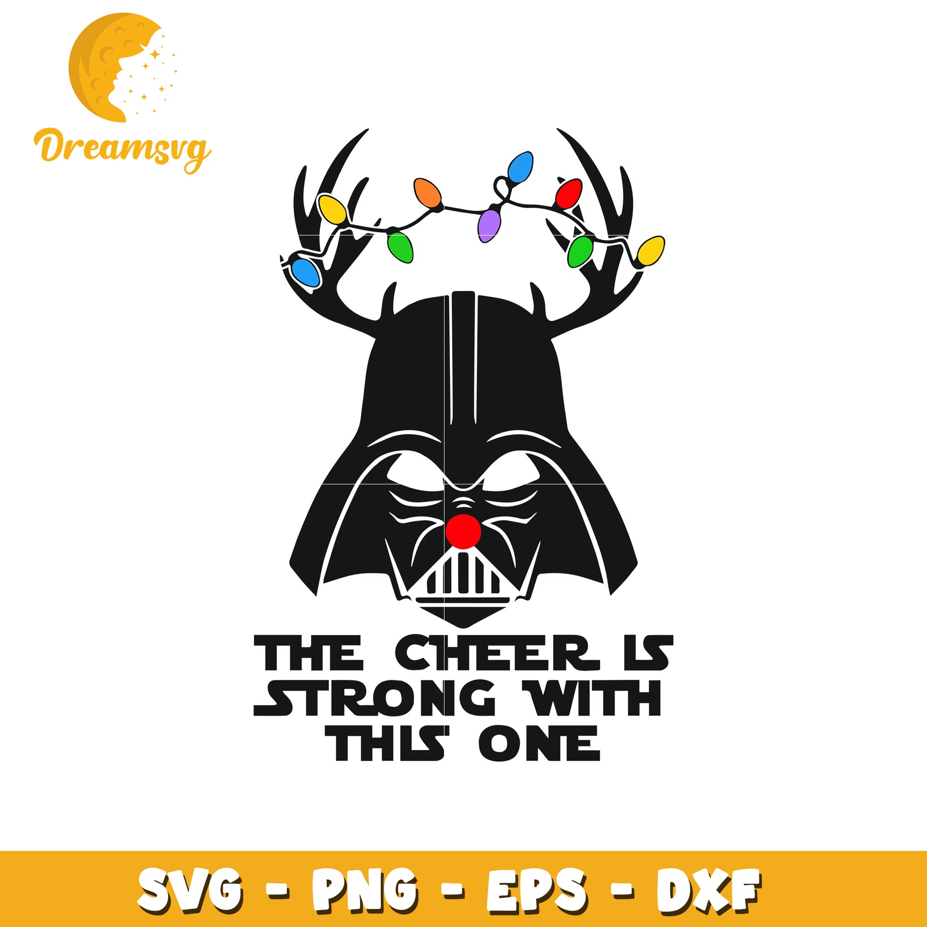 The cheer is strong with this one svg, Darth Vader svg