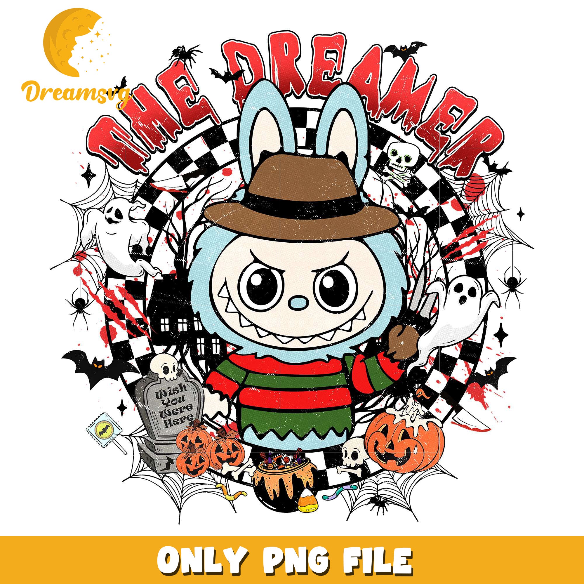 The dreamer labubu png, happy halloween​​​ png, halloween toys​ png