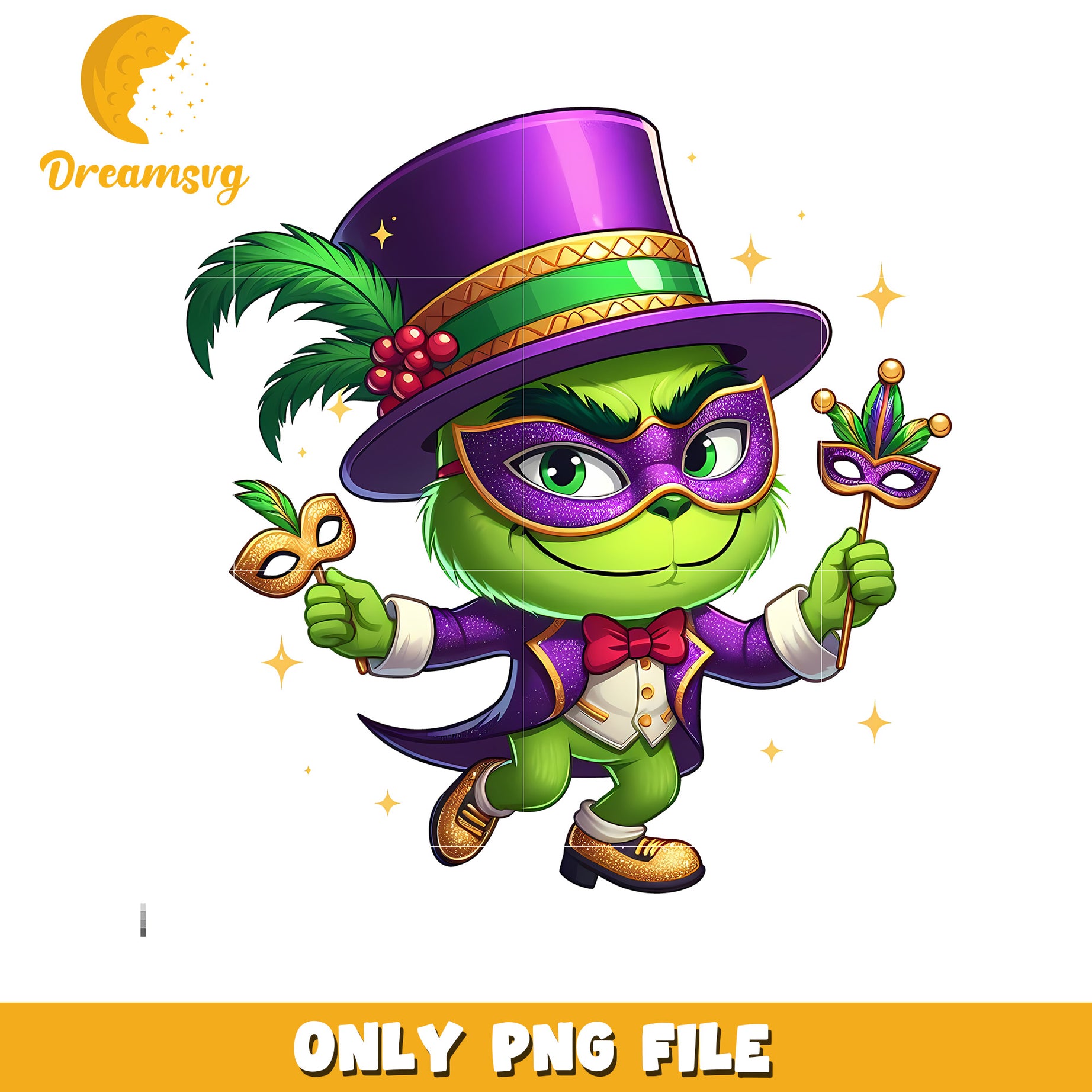 The grinch character mardi gras day png, mardi gras png, grinch png