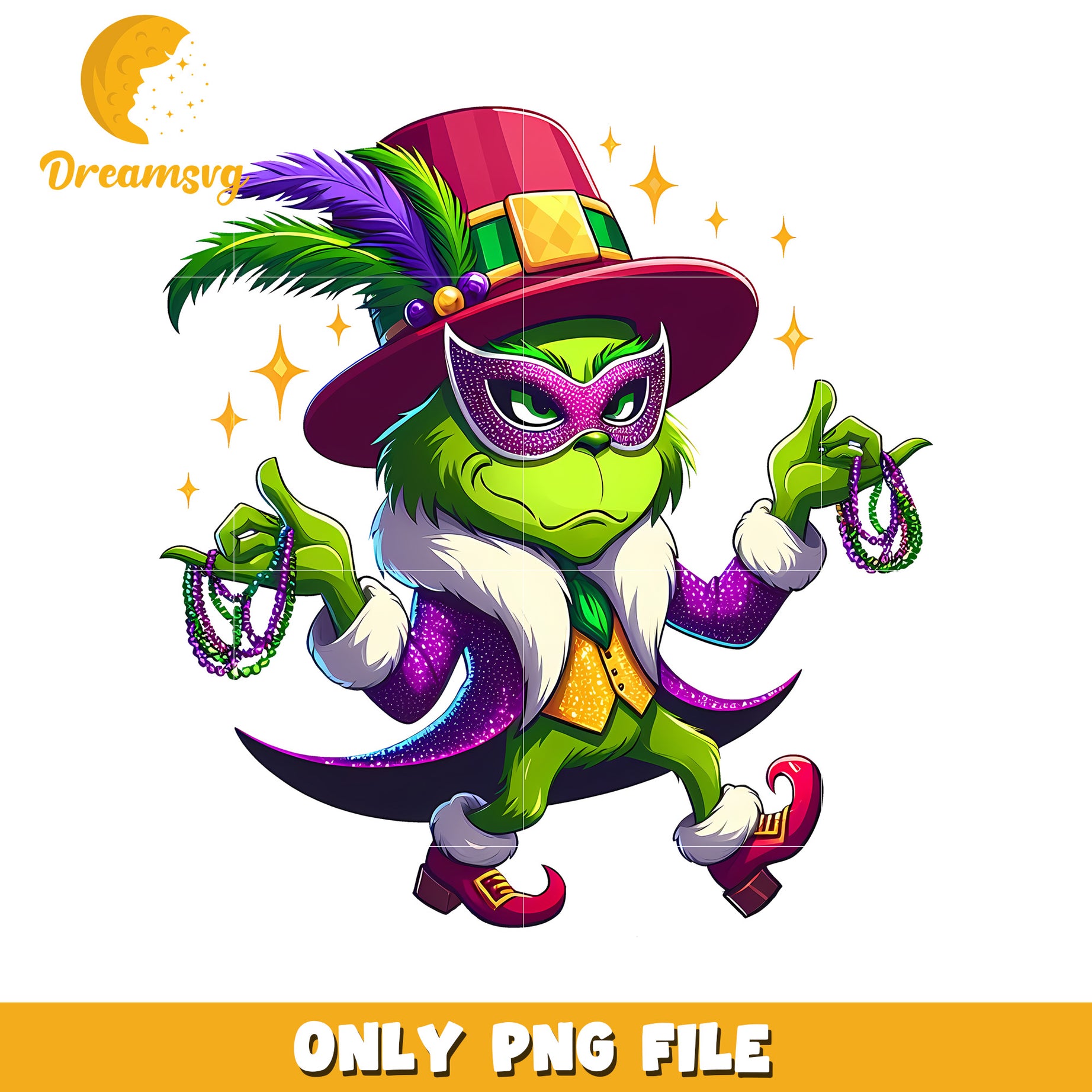 The grinch character mardi gras png, grinch png, mardi gras world png