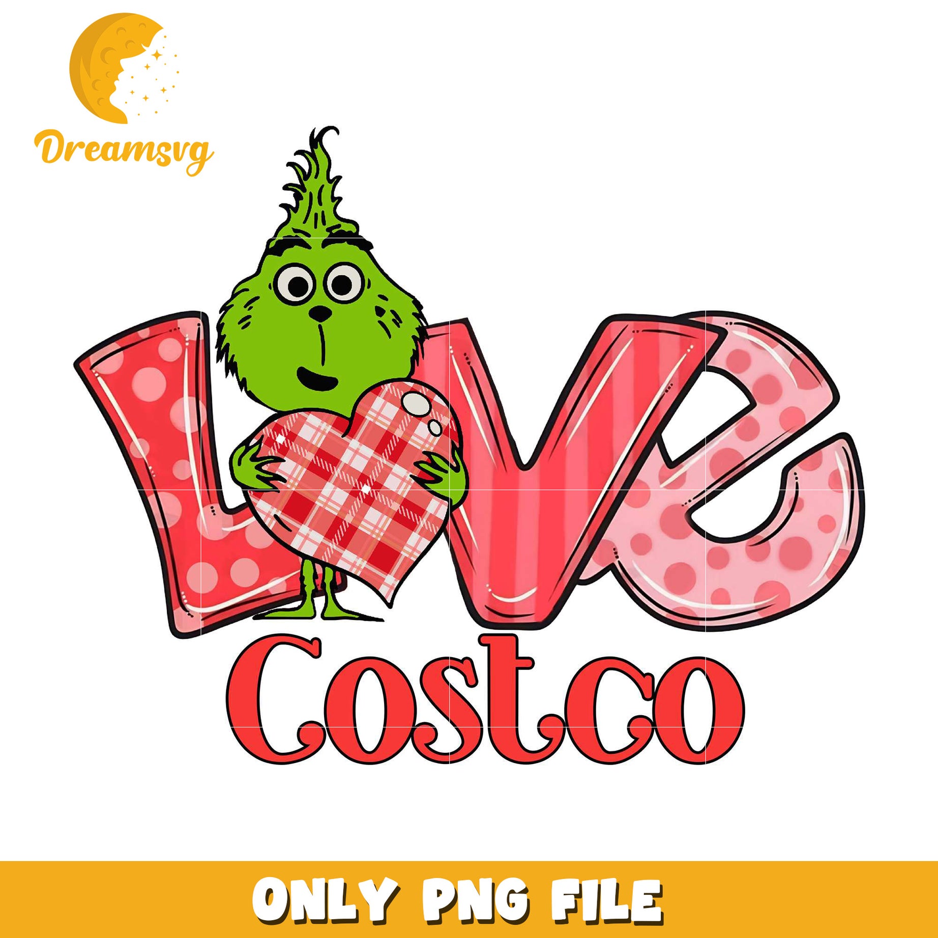 The grinch love costco png,The grinch character png, valentine png