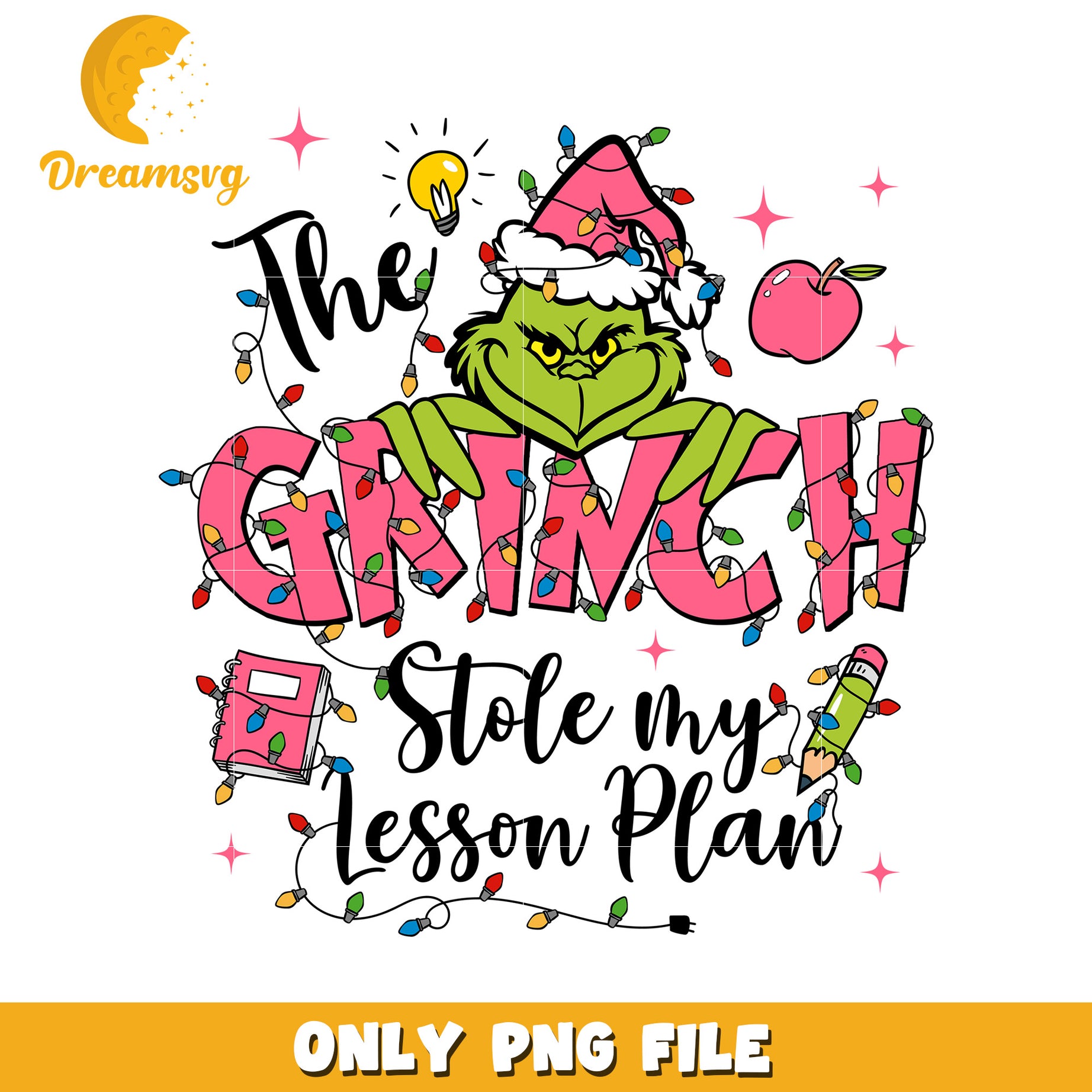 The grinch stole my lesson plan png, grinch quotes​ png, christmas bell png