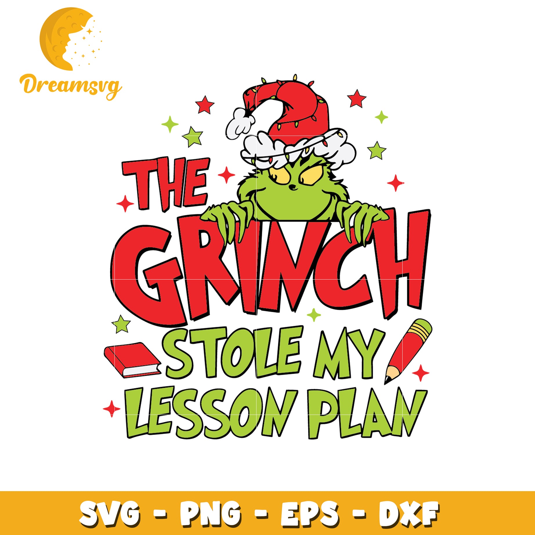 The grinch stole my lesson plan svg, grinch santa svg, christmas svg