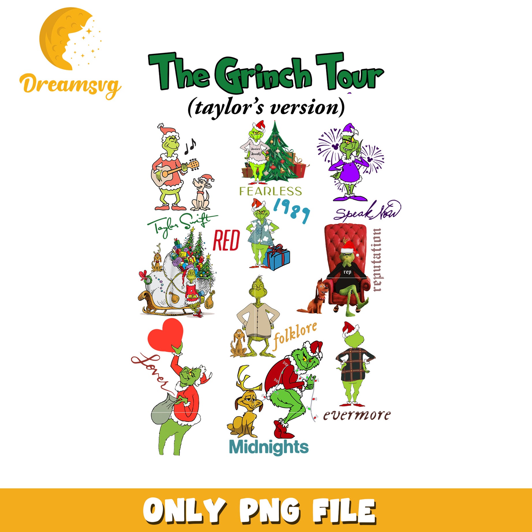 The grinch tour png, grinch face​ png, christmas white png
