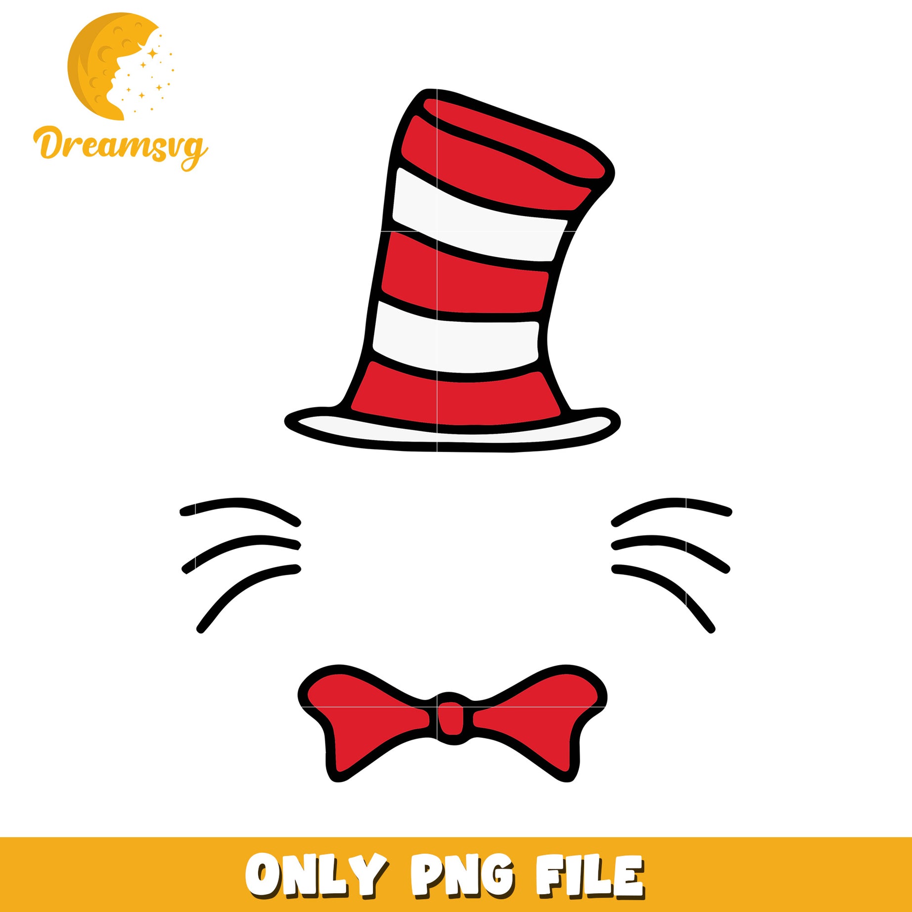 The hat dr seuss design png, the hat png, dr seuss cartoon png