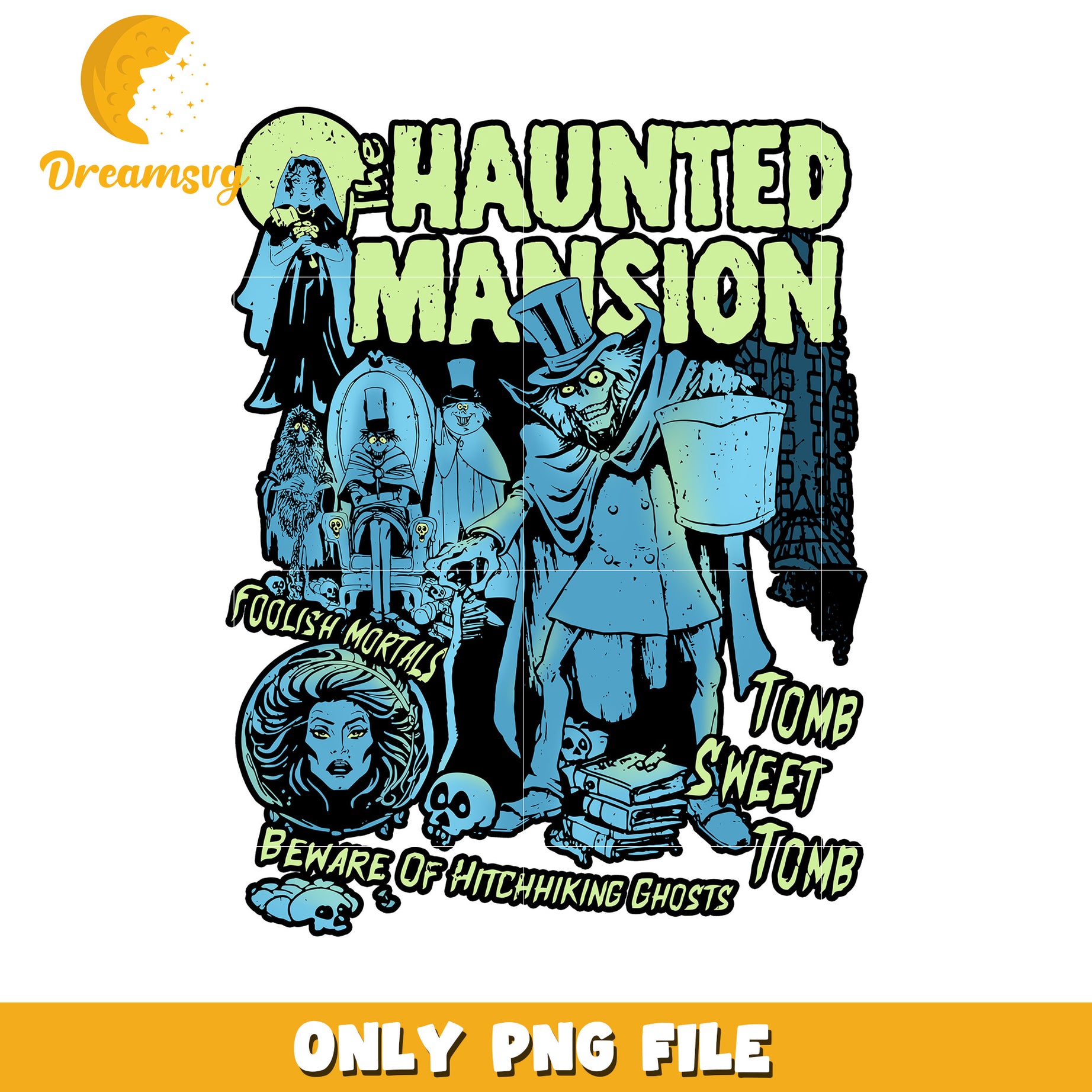 The haunted mansion welcome foolish png, spooky greeting sign png, ghostly entrance decor png