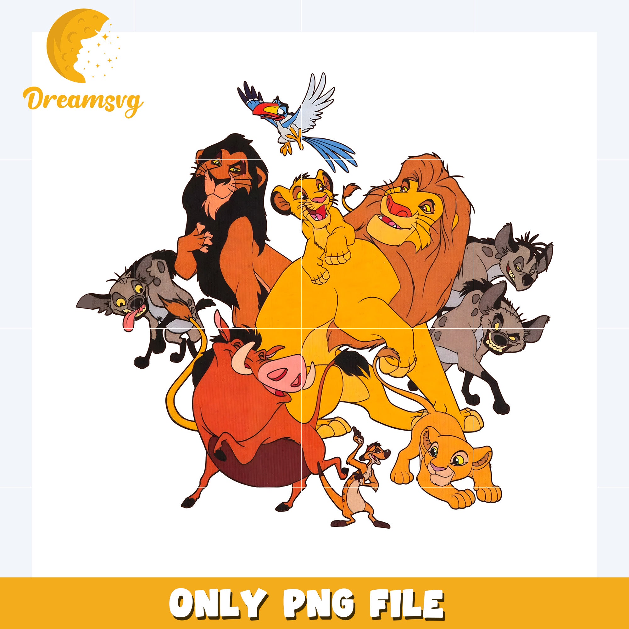 The lion king characters png, disney png, disney world png