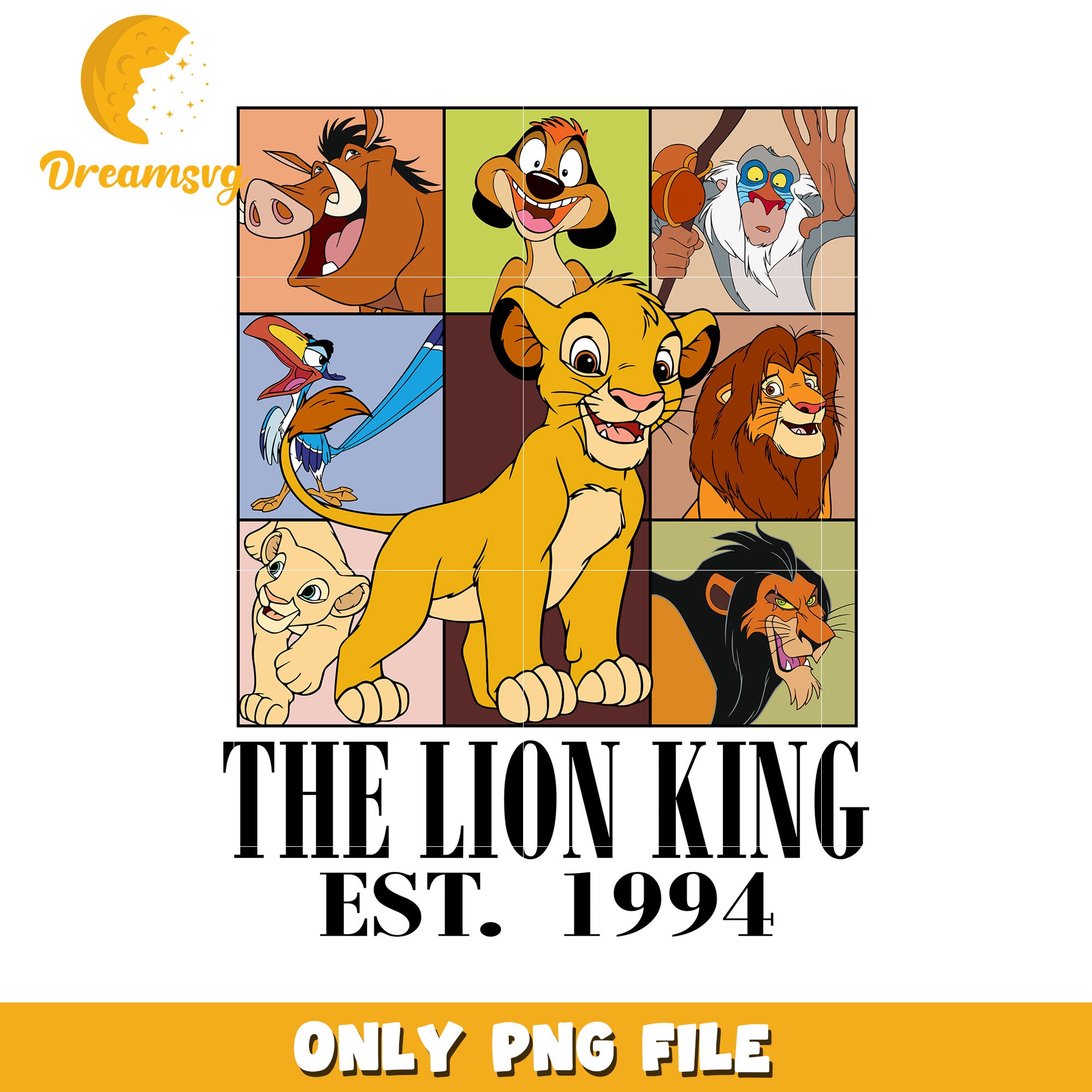 The lion king characters png, simba png, mudasa png – DreamSVG Store