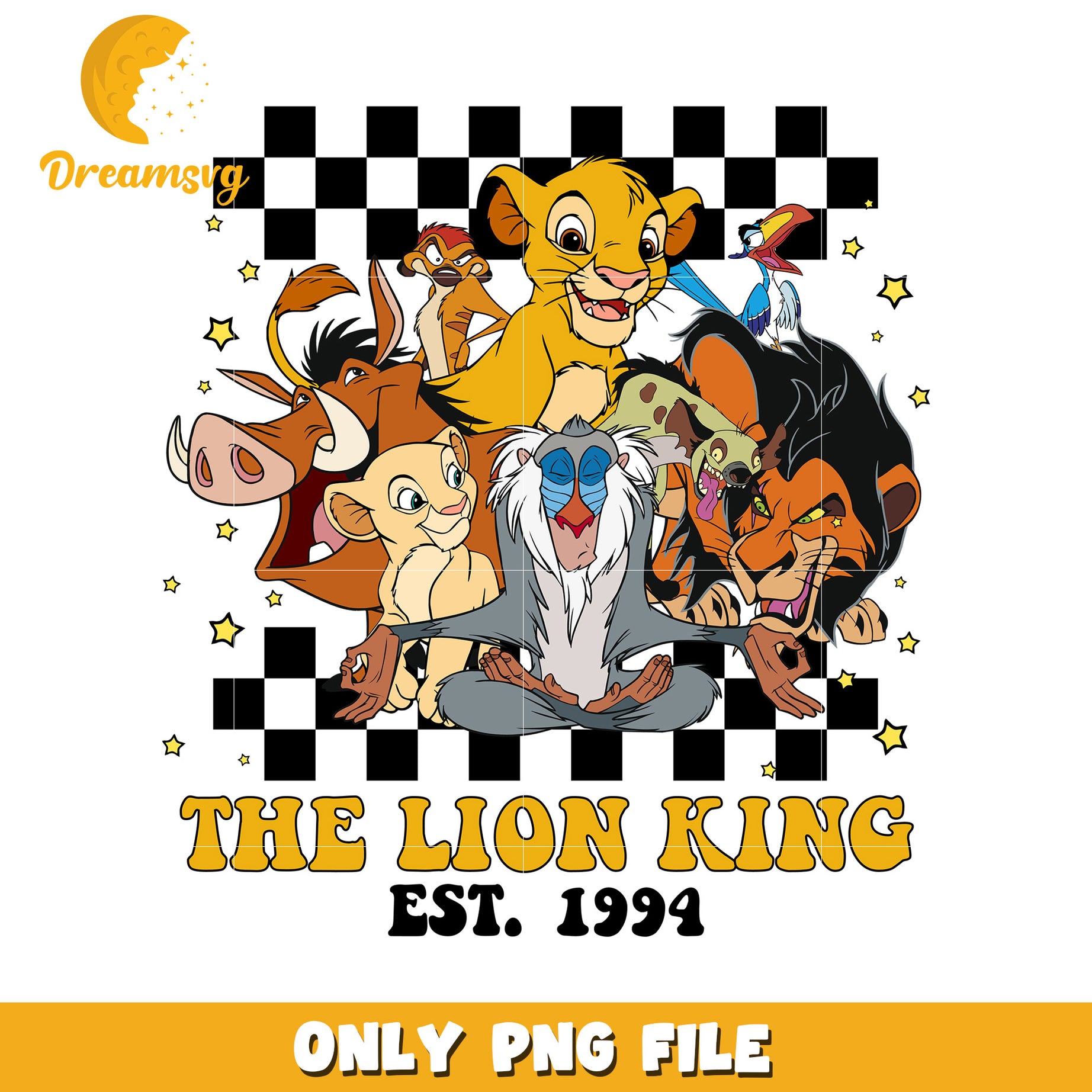 The lion king est 1994 png, lion king vintage png, simba est 1994 png