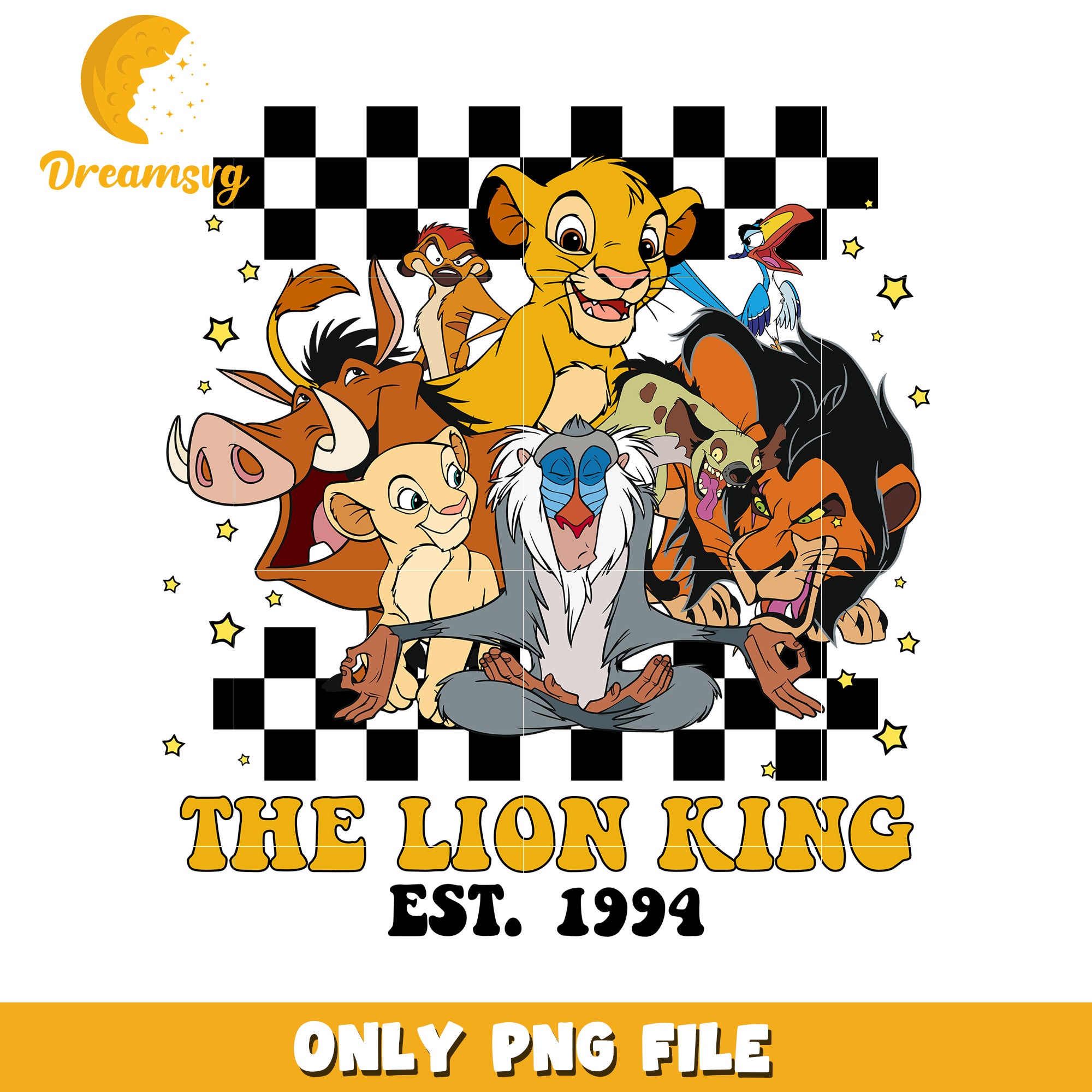 The lion king est 1994 png, lion king vintage png, simba est 1994 png