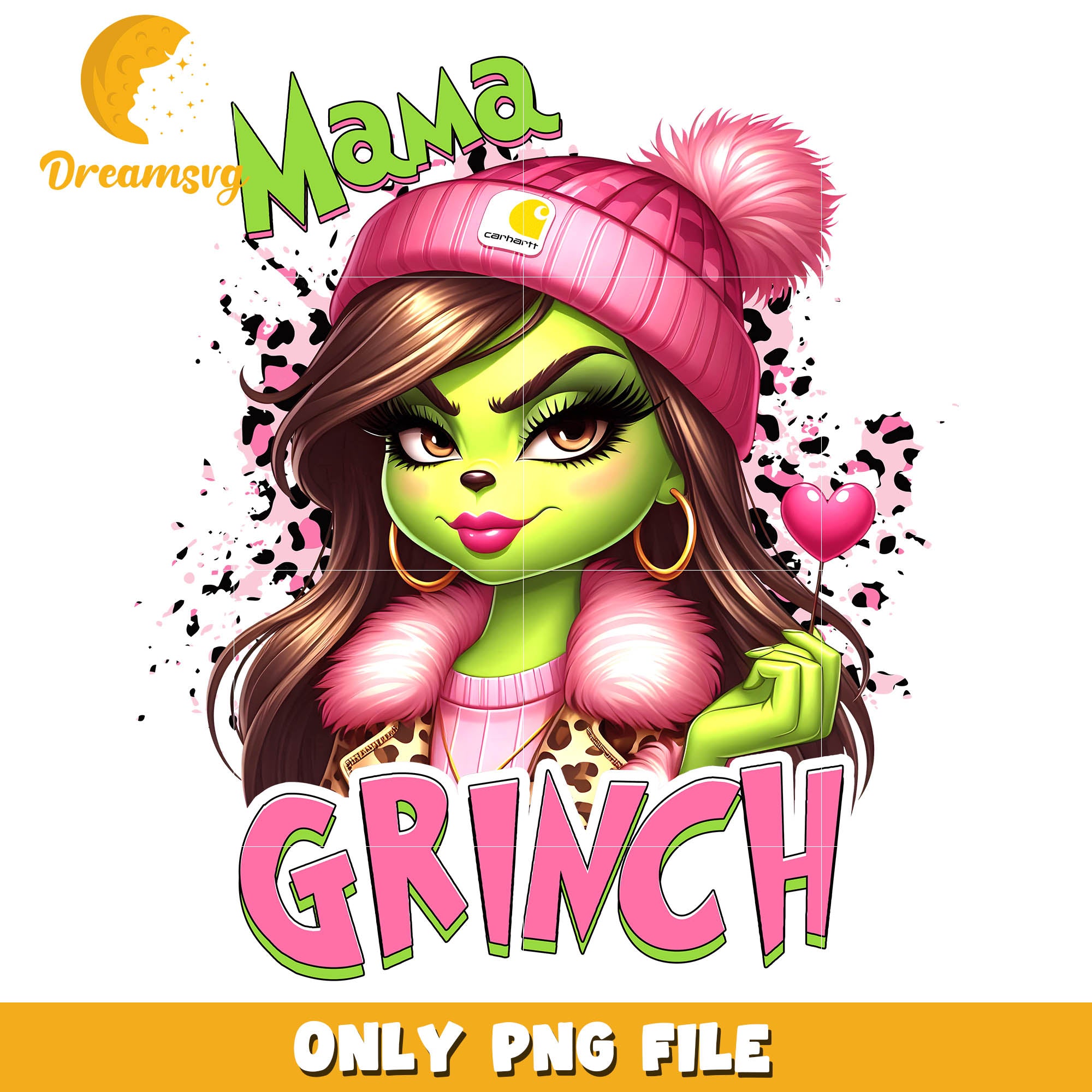 The mama grinch pink boutique png, pink grinch​ png