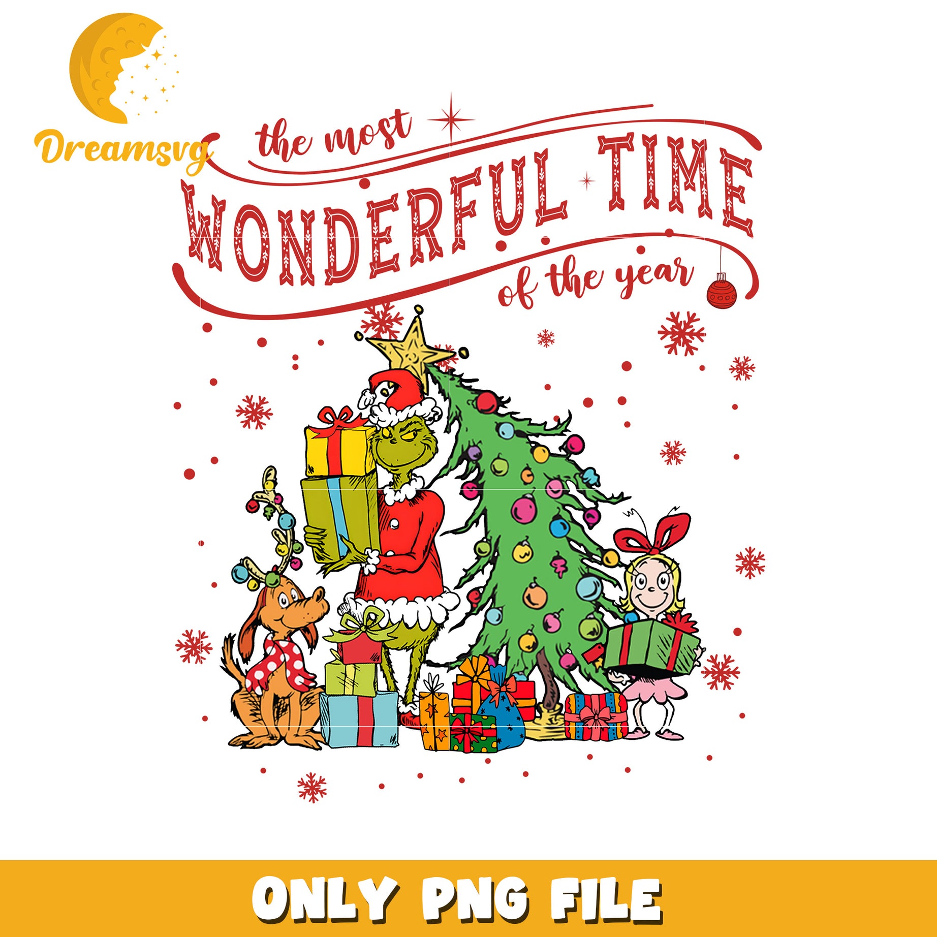 The most wonderful time png,  grinch christmas tree​ png, the grinch 2 png