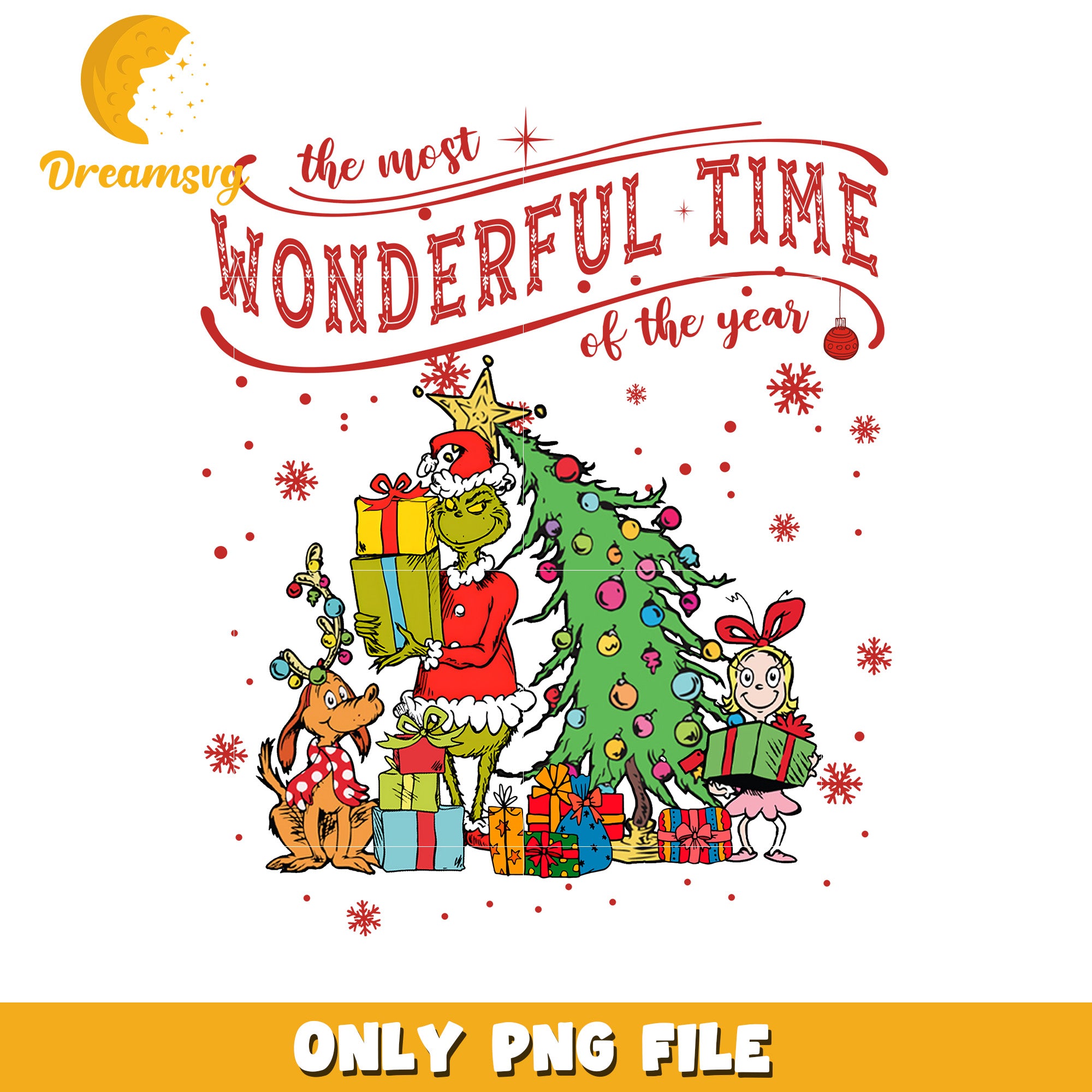 The most wonderful time png,  grinch christmas tree​ png, the grinch 2 png