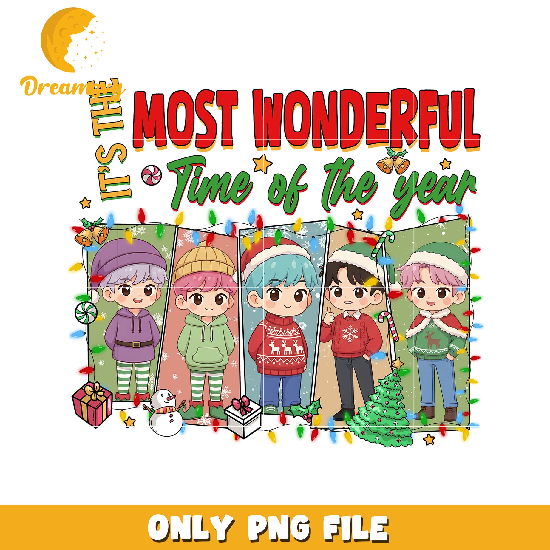 The most wonderful time png, merry christmas png, christmas season png