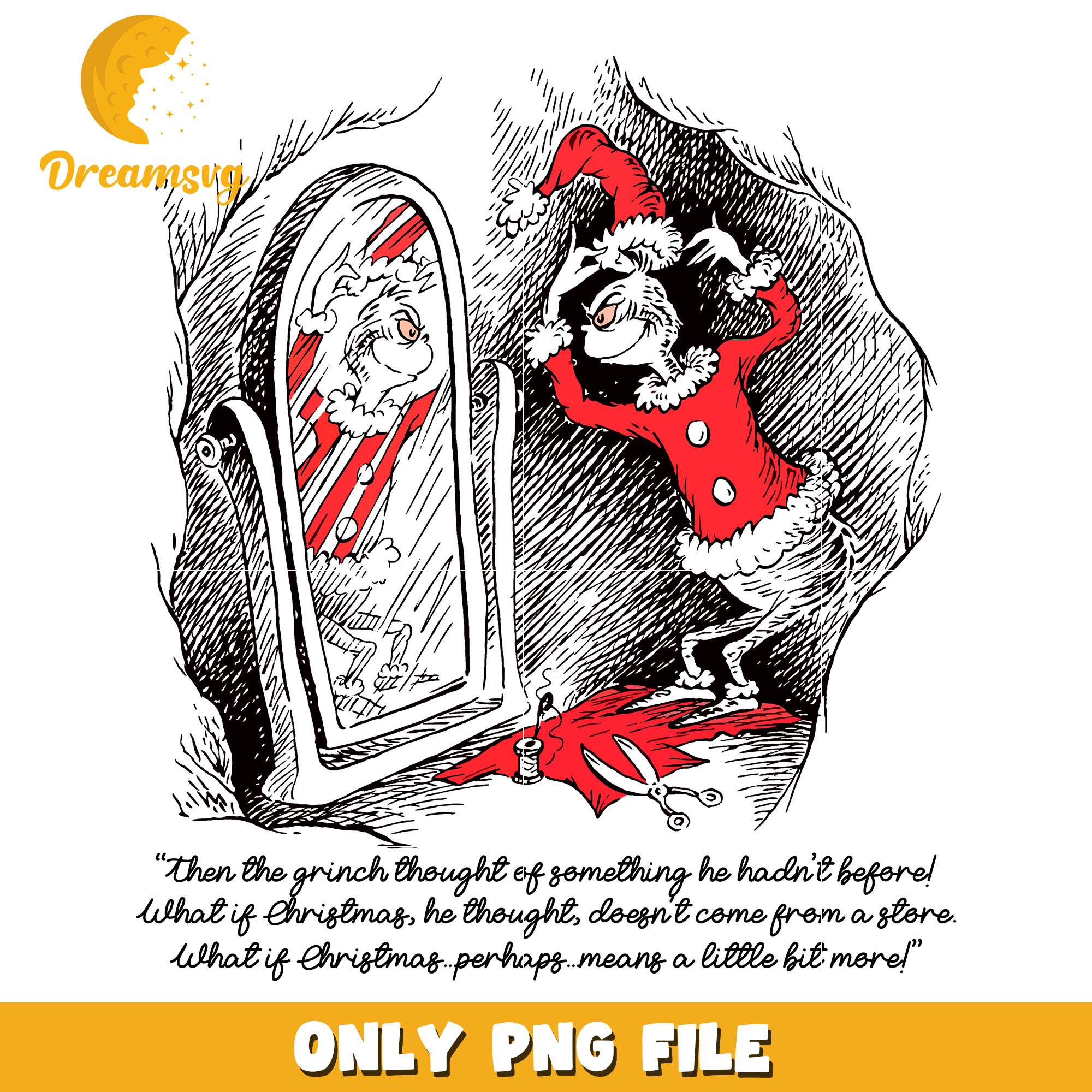 Then the grinch thought of something png, dr seuss png, christmas png