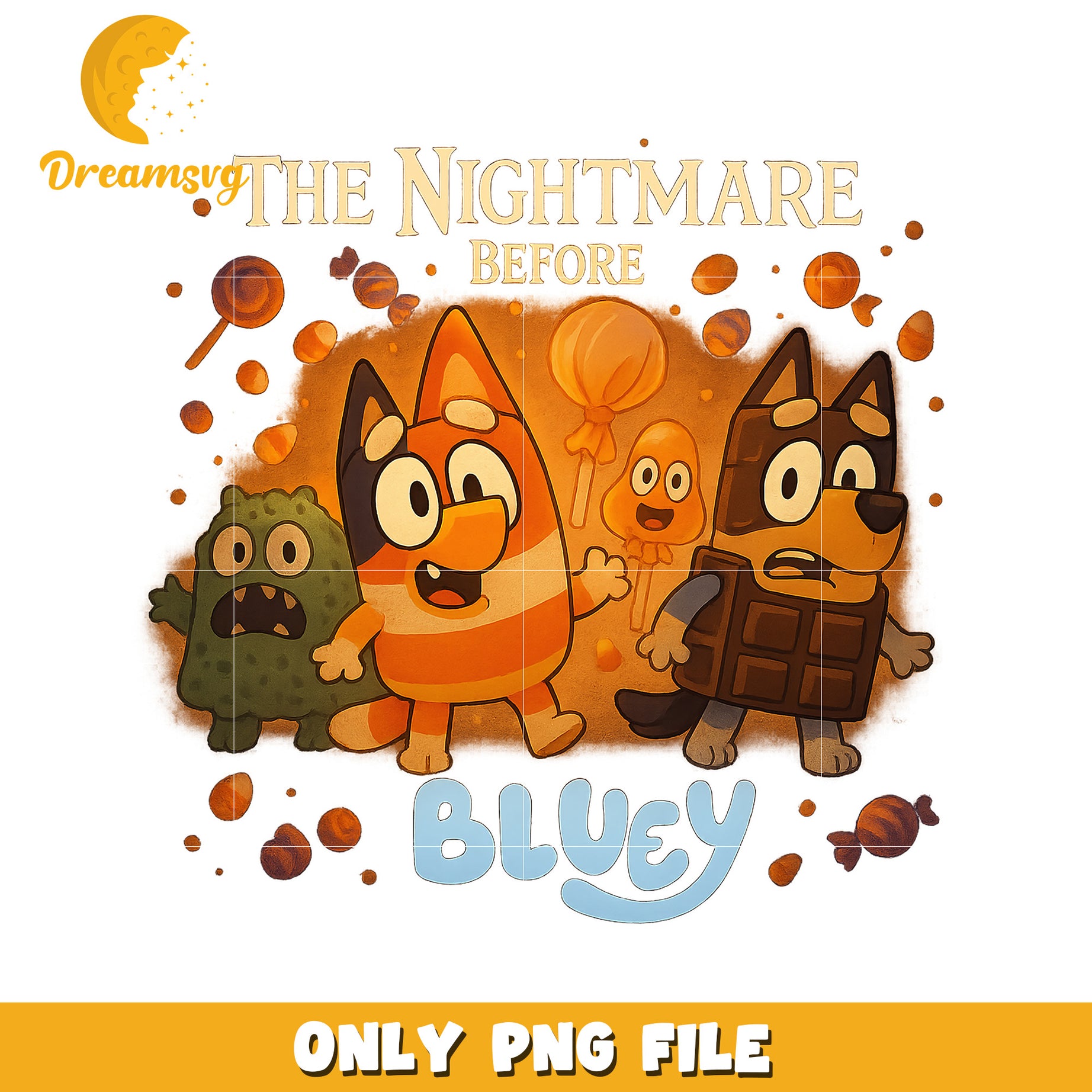 The nightmare before bluey png, spooky bluey png, halloween costumes png