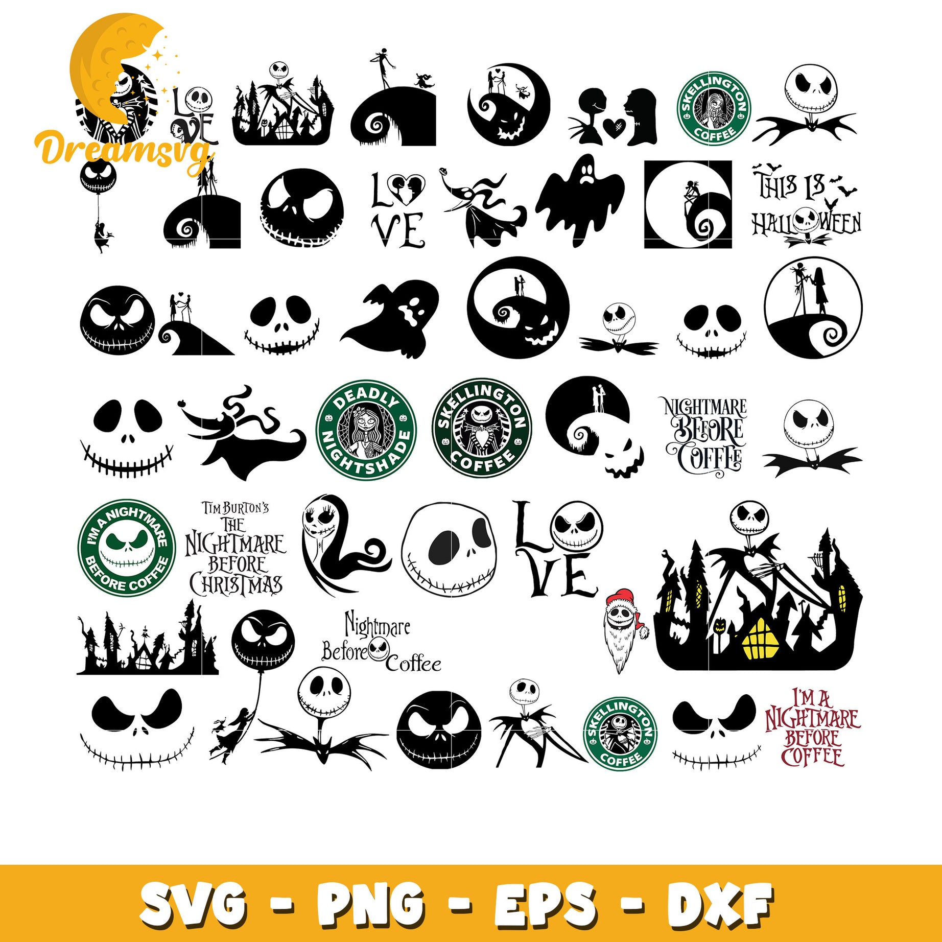 The nightmare before christmas bundle svg, halloween svg