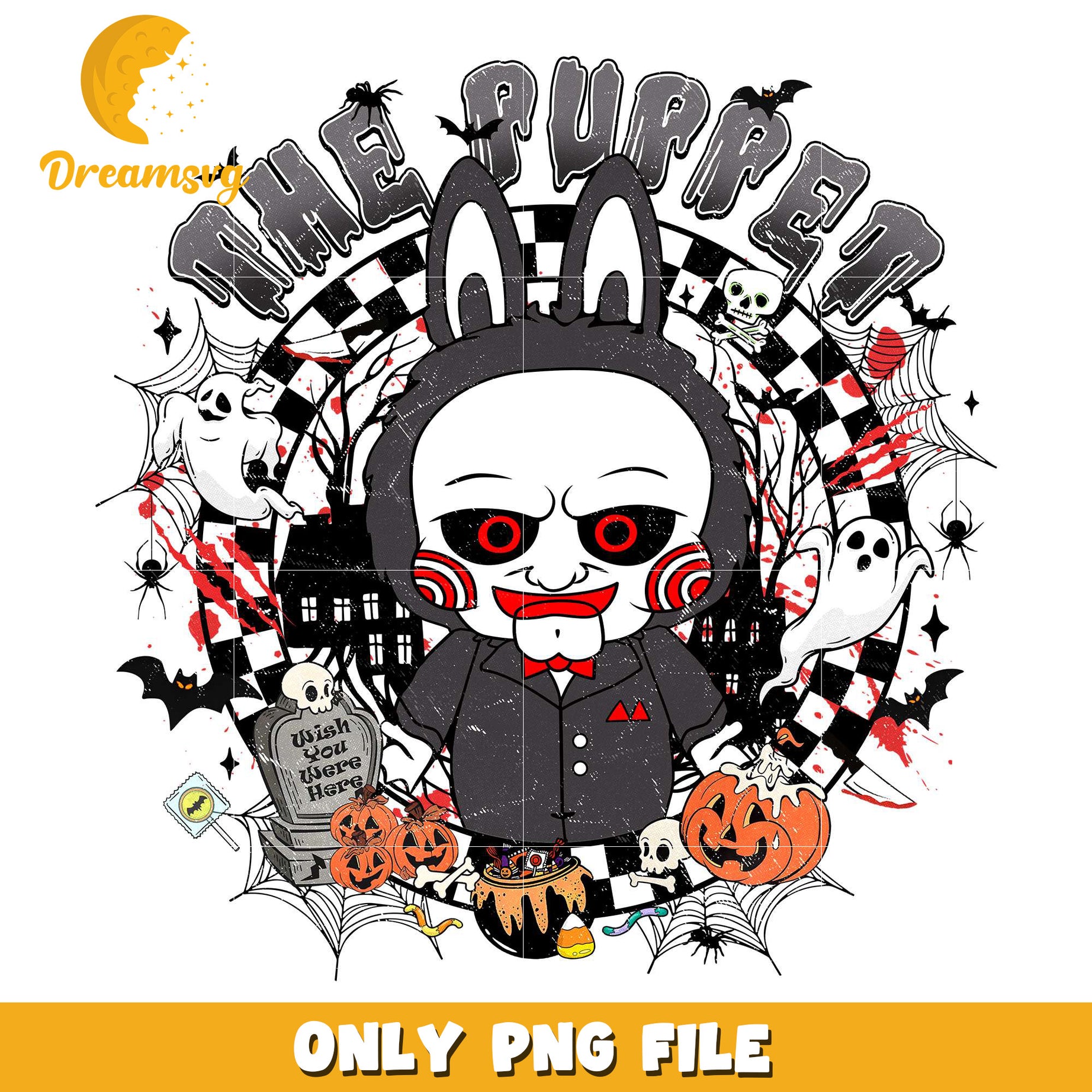 The puppet labubu png, happy halloween​​​ png, halloween toys​ png