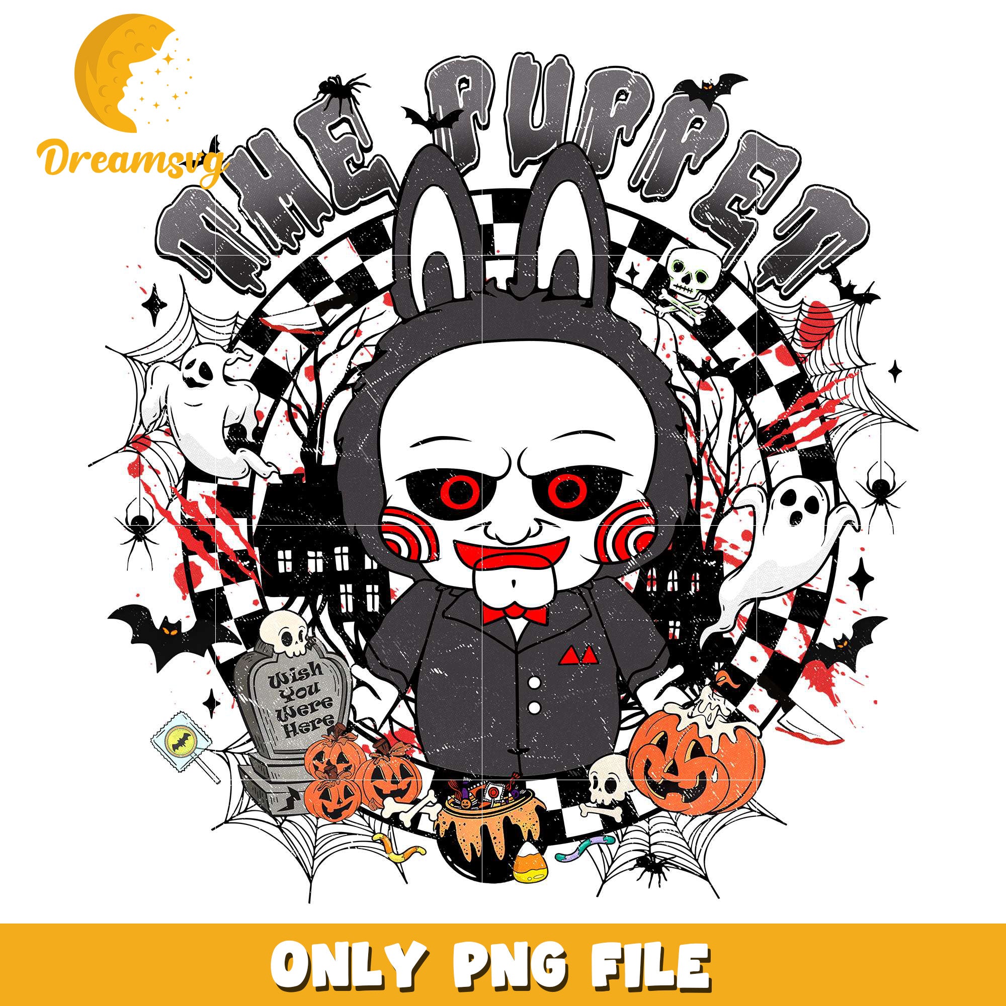 The puppet labubu png, happy halloween​​​ png, halloween toys​ png