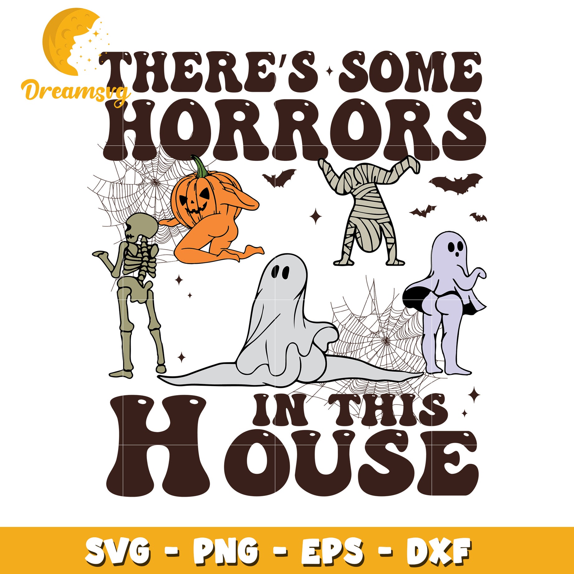 There's some black horrors in this house svg, Halloween horrors friends svg