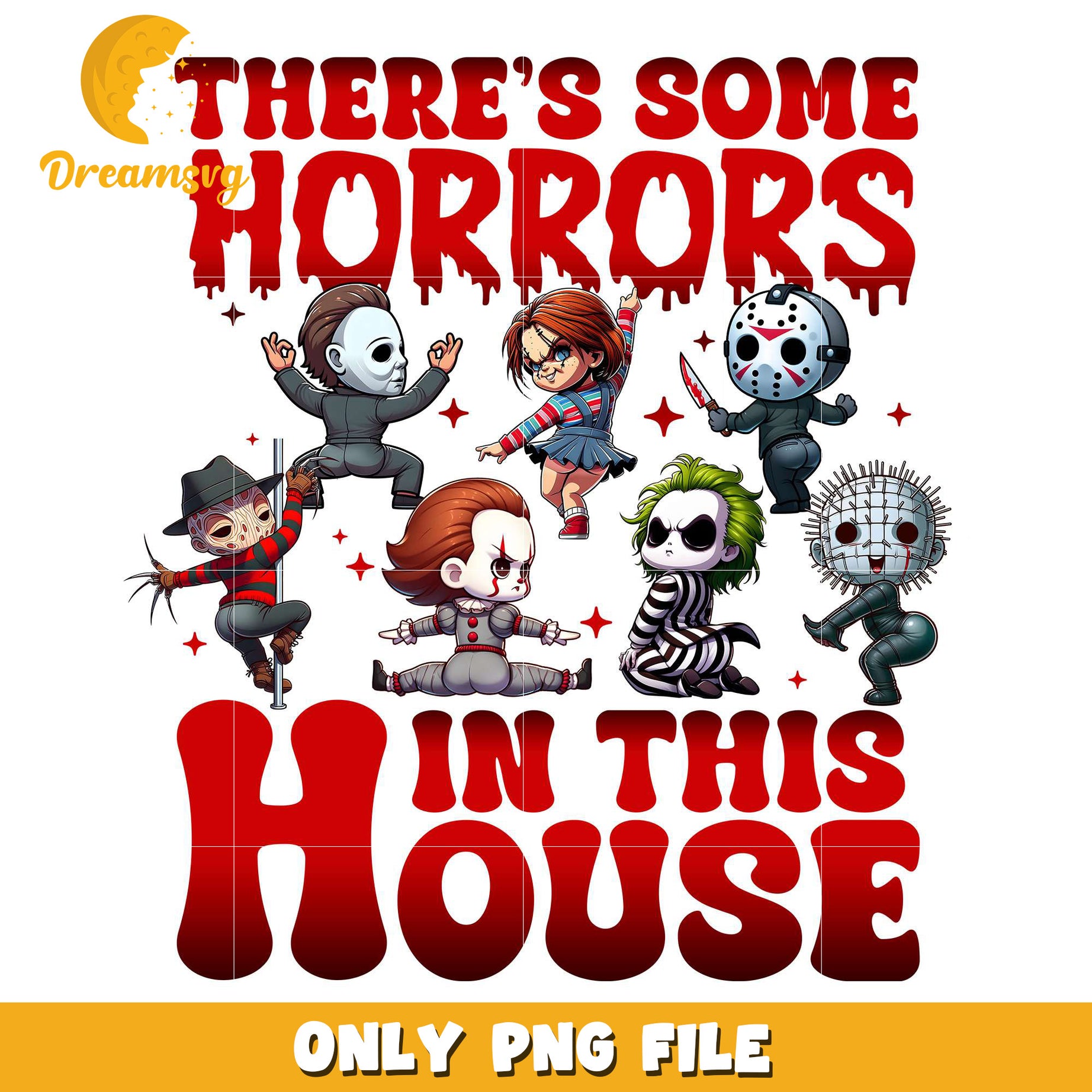 There's some horrors in this house png, halloween decor​ png, halloween background​​ png