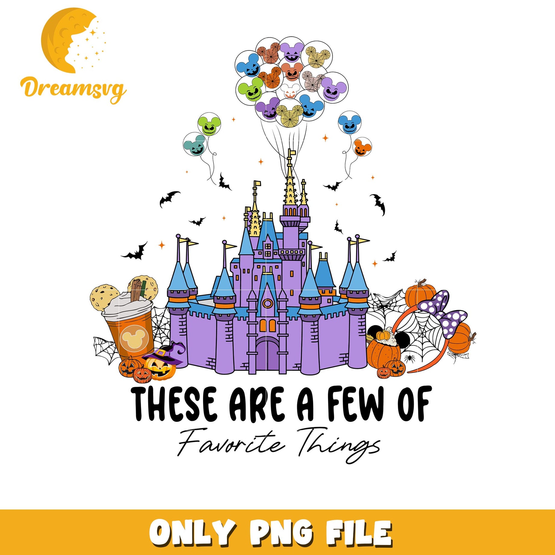 These are a few of favorite things png, Disney world halloween vibes png