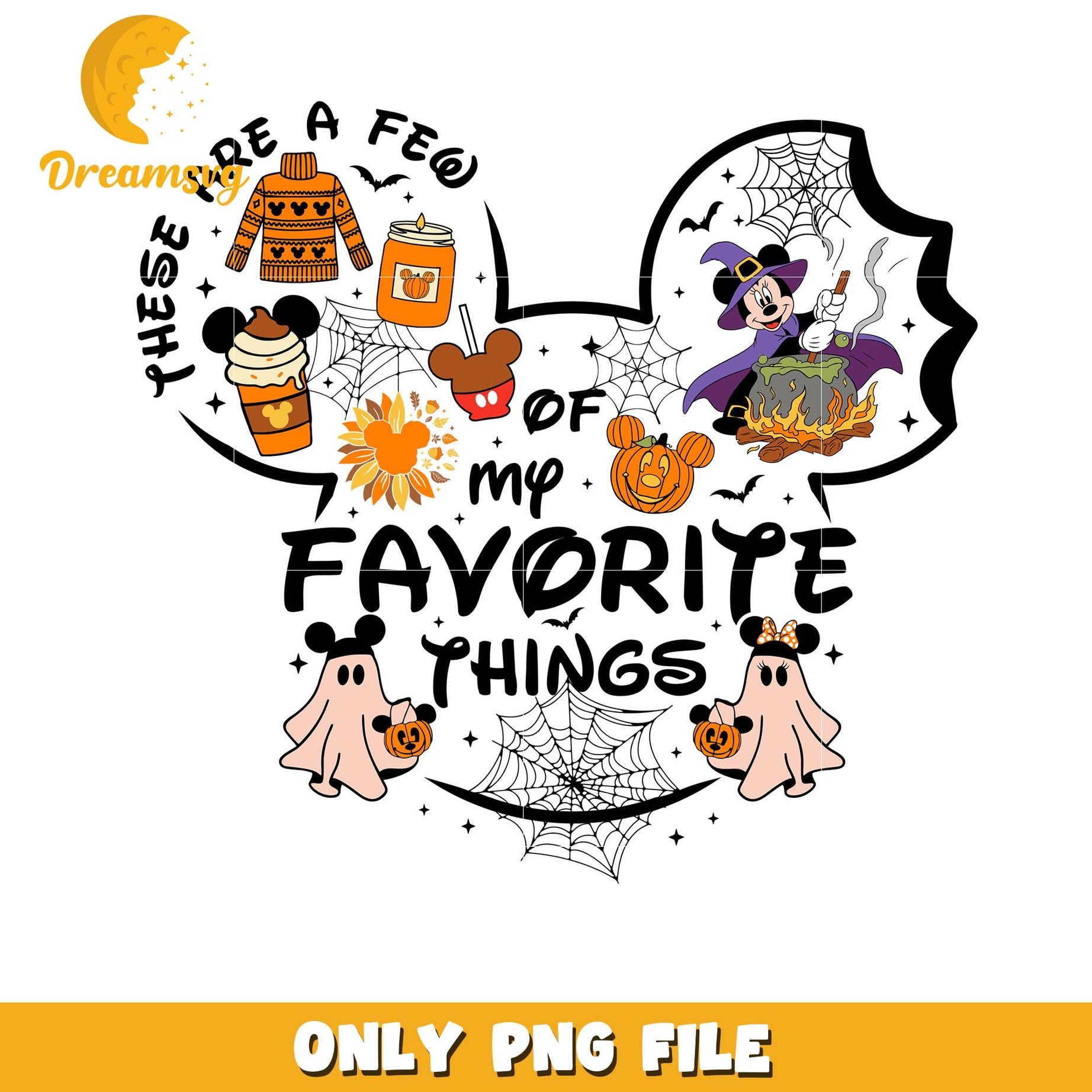 These are few of my favorite things png, Disney world halloween vibes png