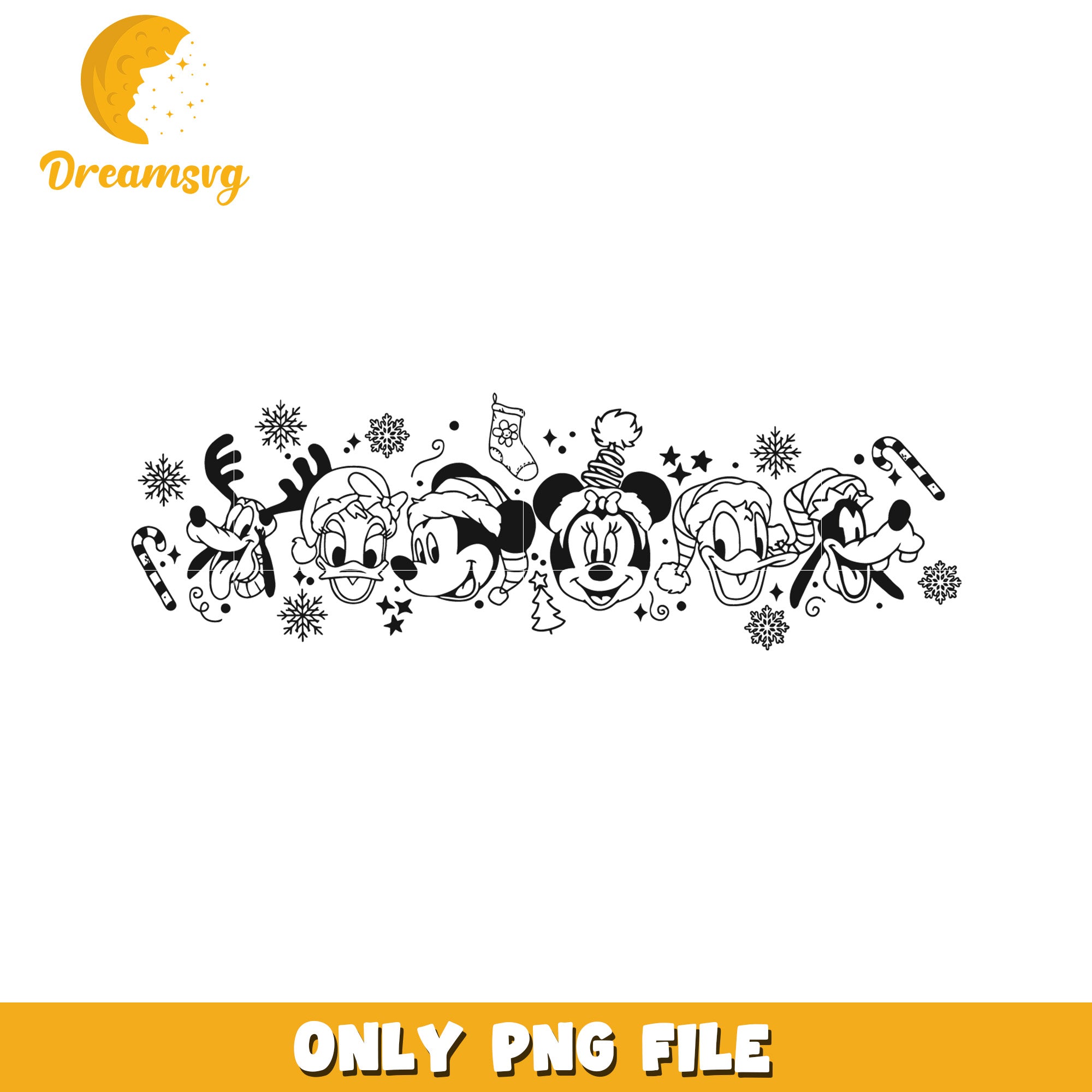 The sensational six christmas png, christmas bell png, disney world png